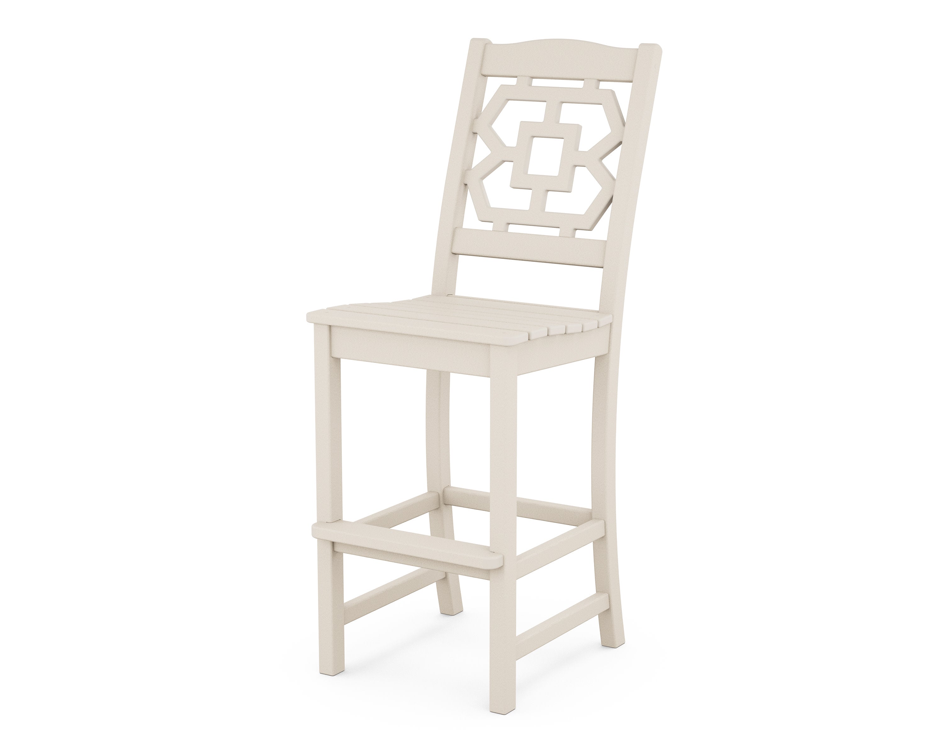 Chinoiserie Bar Side Chair in Sand