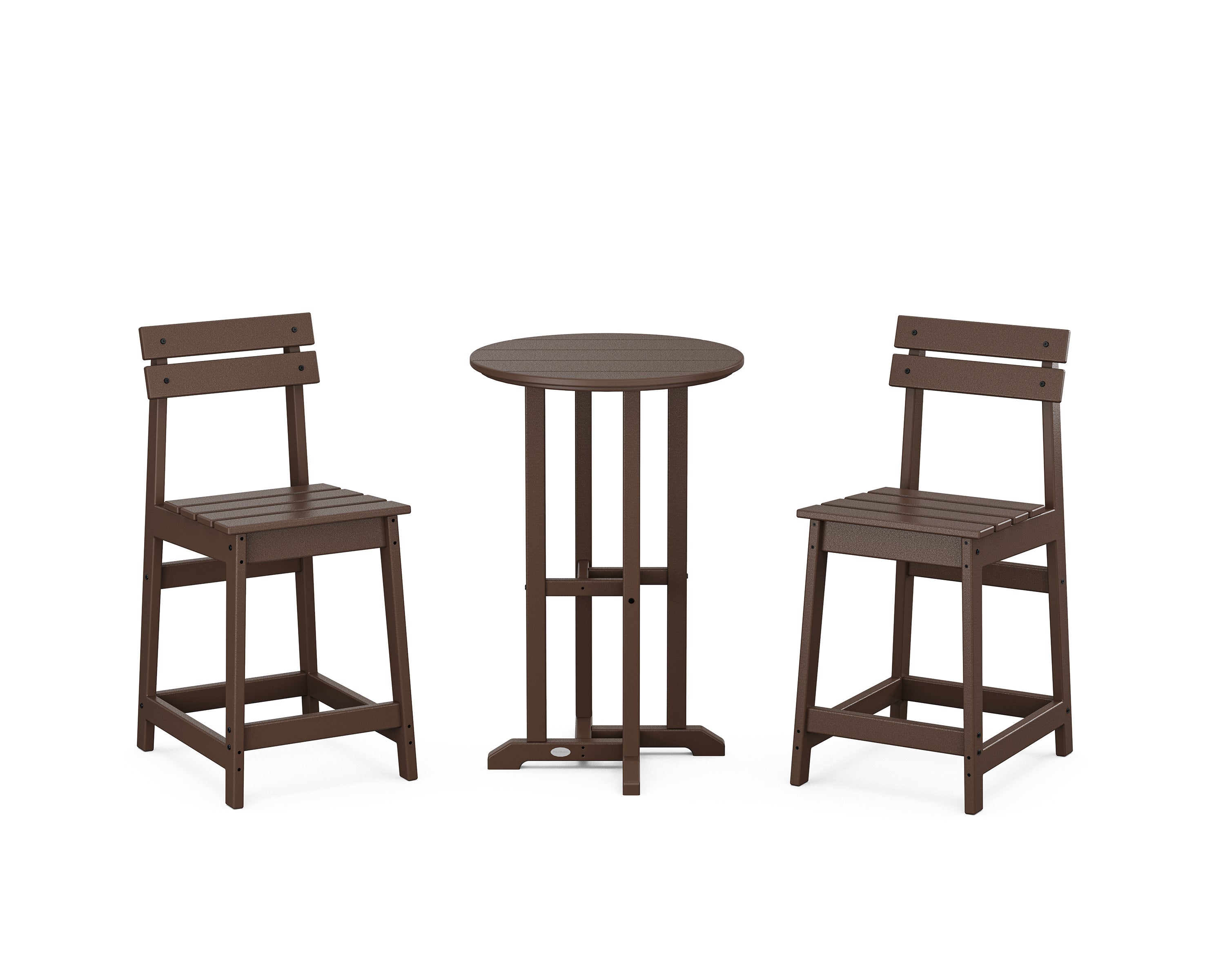 Modern Studio Plaza 3-Piece Bistro Counter Set in Mahogany