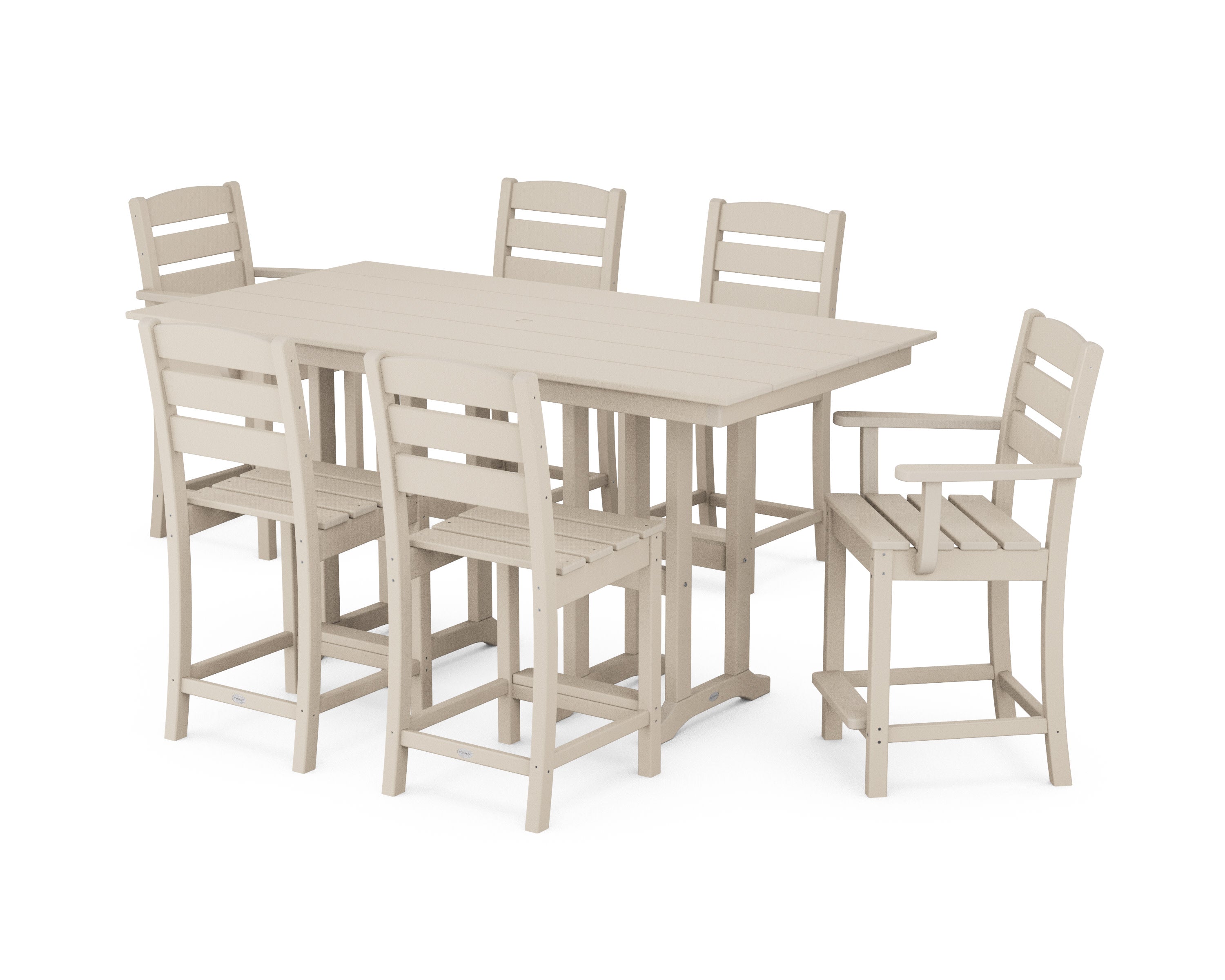 Lakeside 7-Piece Counter Set in Sand