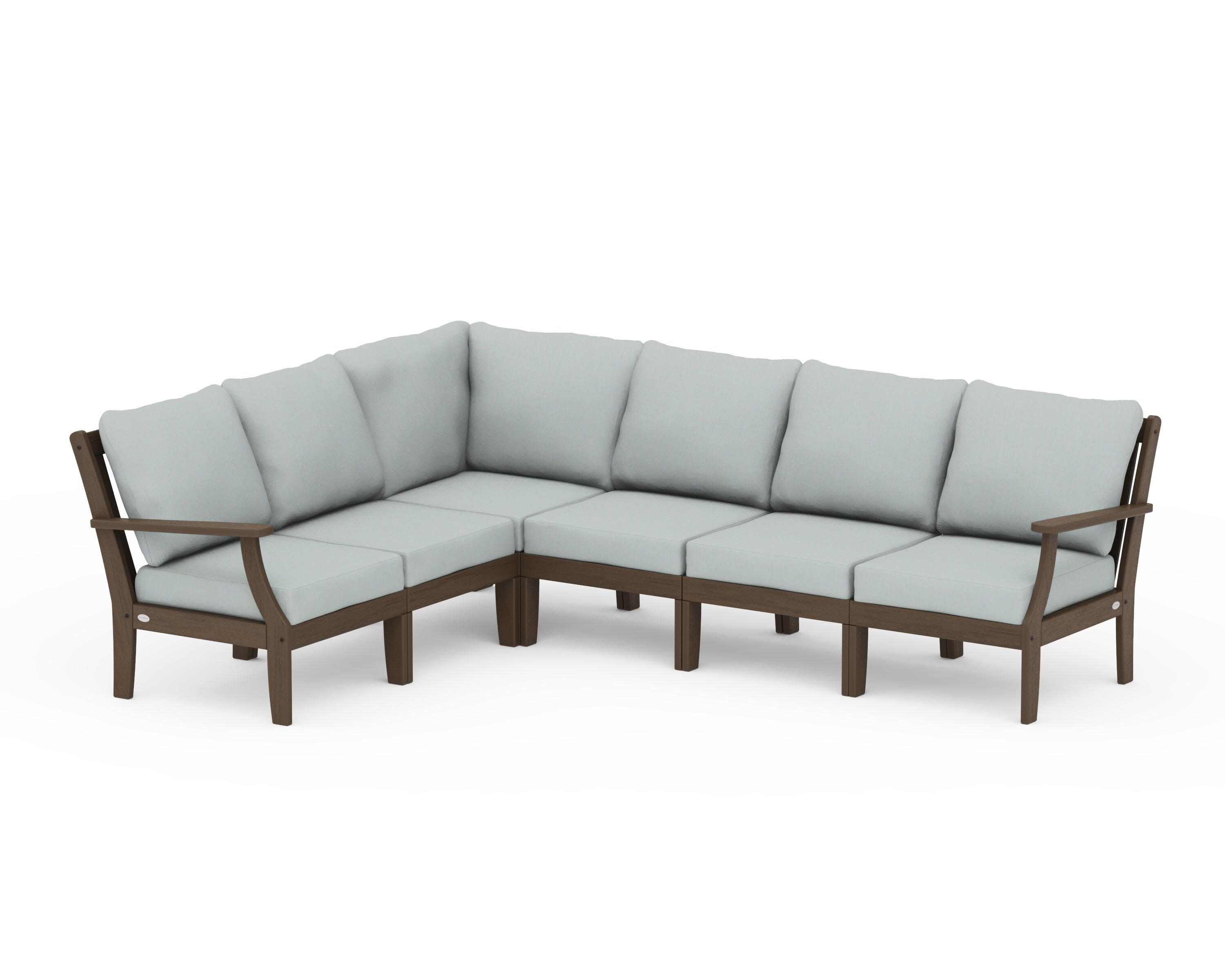 Braxton Modular 6-Piece Deep Seating Set in Kona / Spa