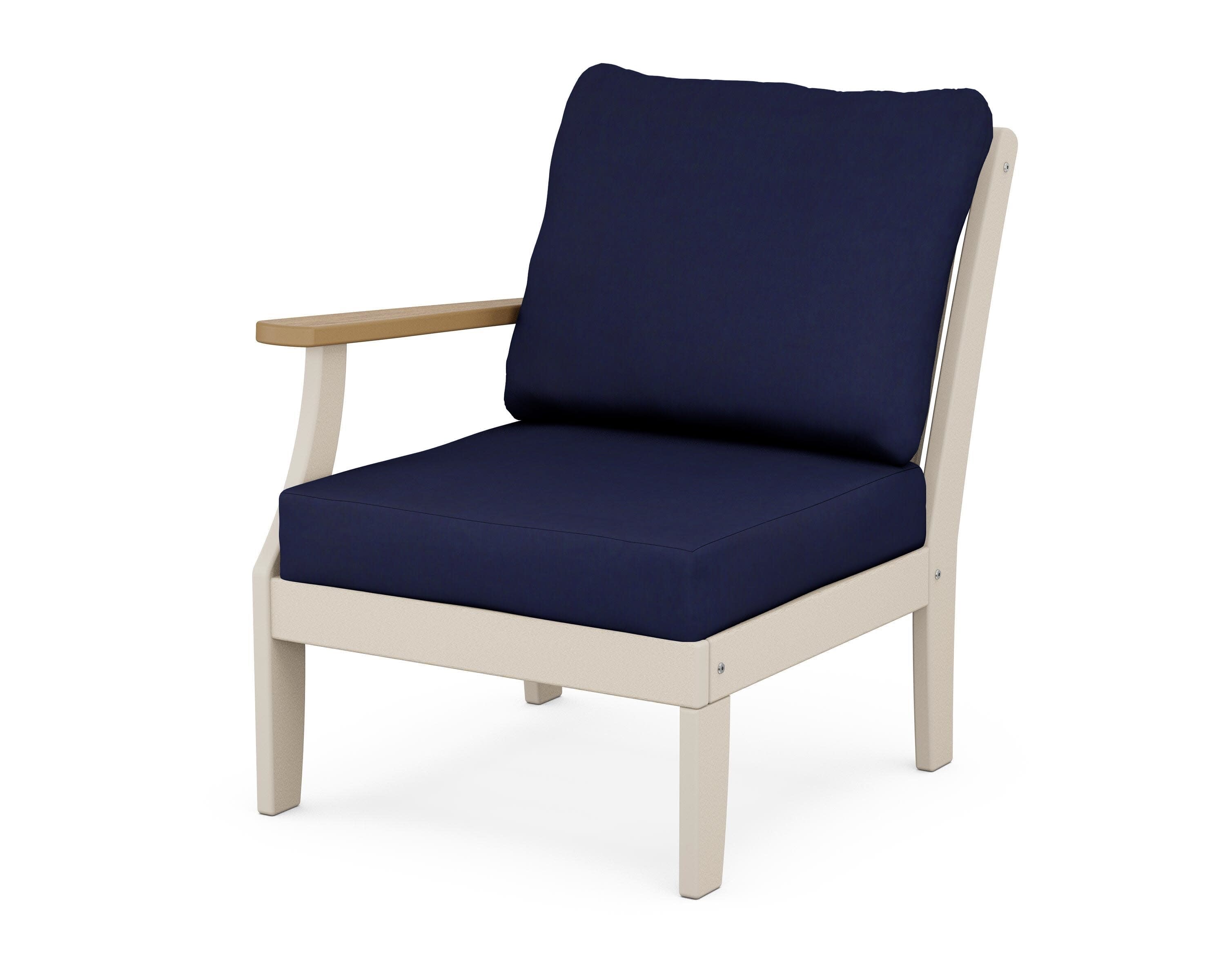 Braxton Modular Left Arm Chair in Sand / Natural / Navy