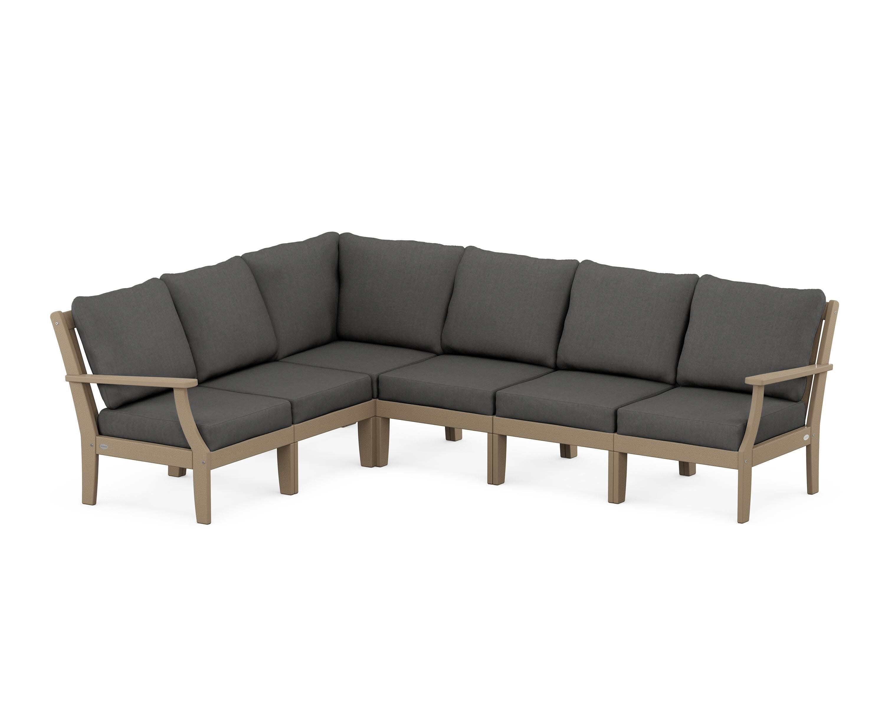 Braxton Modular 6-Piece Deep Seating Set in Vintage Sahara / Spectrum Carbon