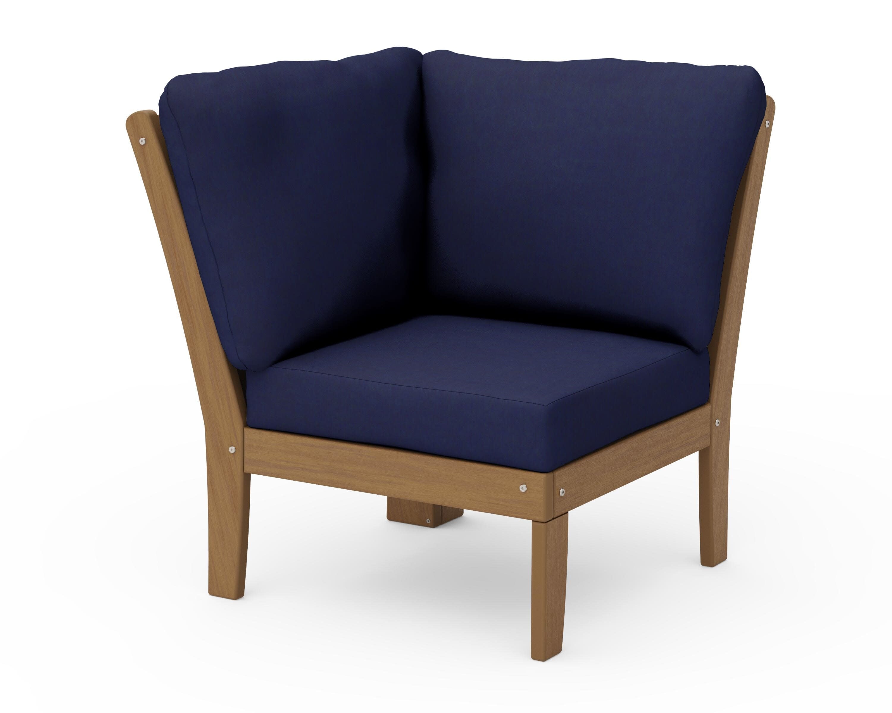 Braxton Modular Corner Chair in Natural / Navy