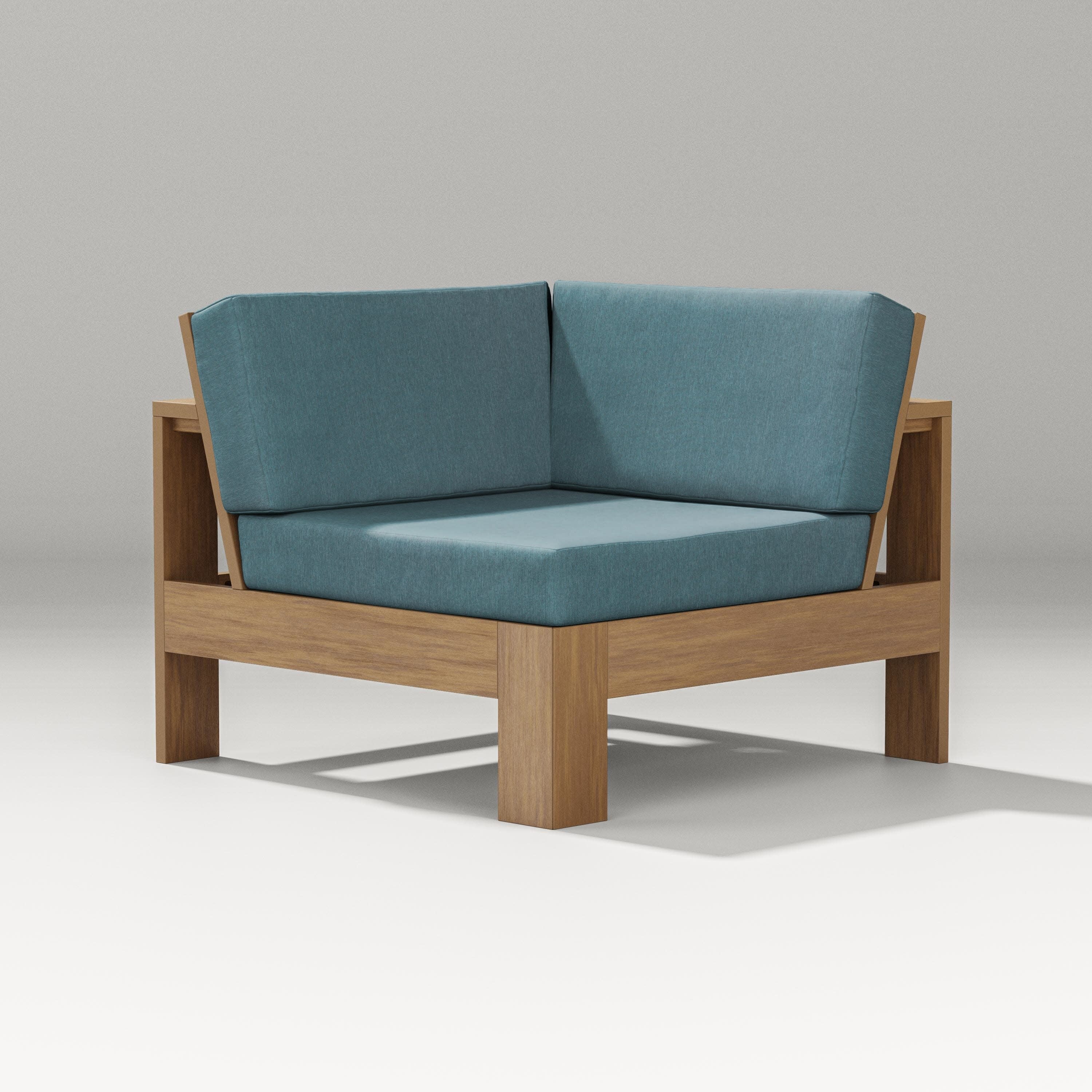 Latitude Modular Corner Chair in Natural / Ocean Teal