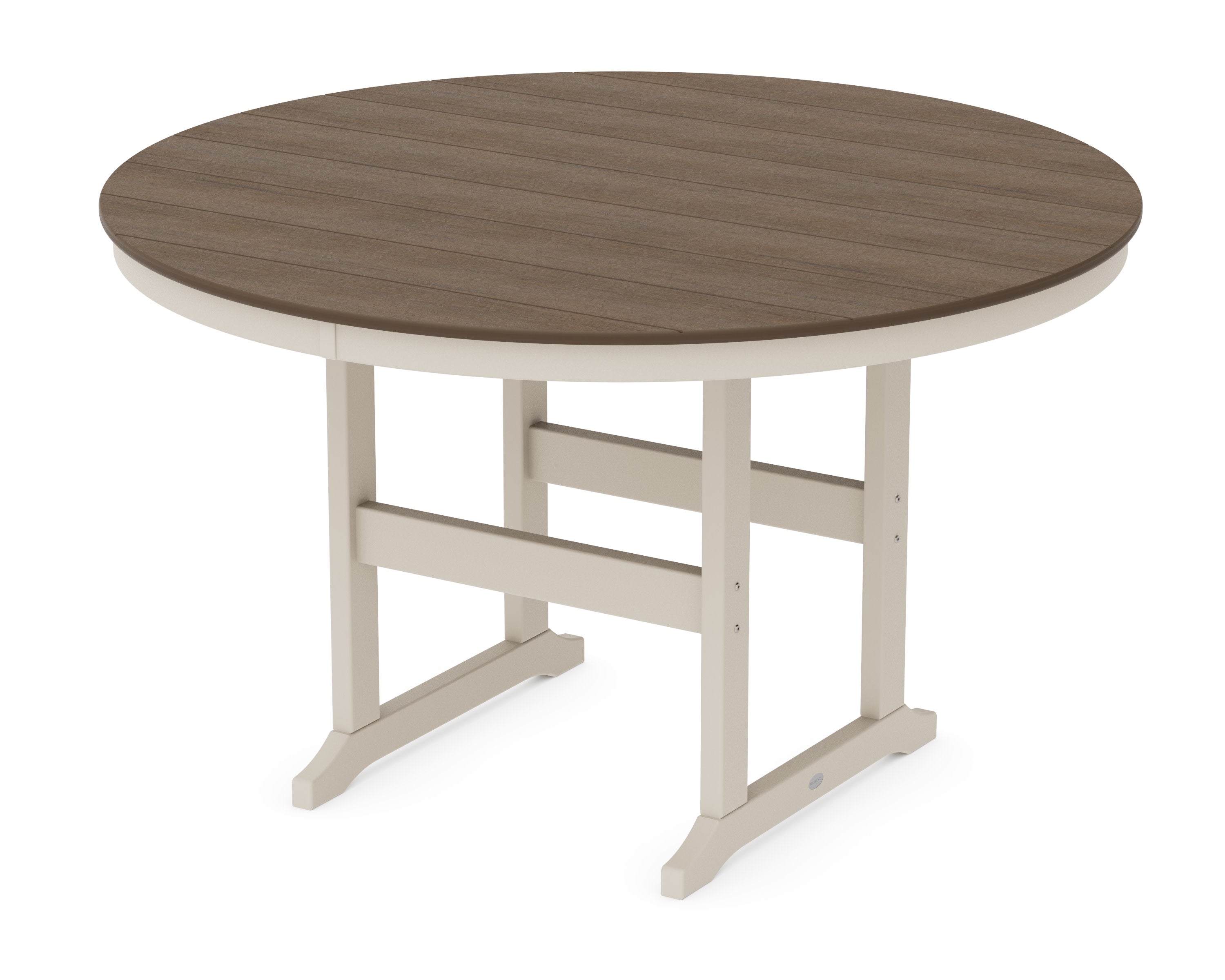 60" Round Farmhouse Counter Table in Sand / Kona