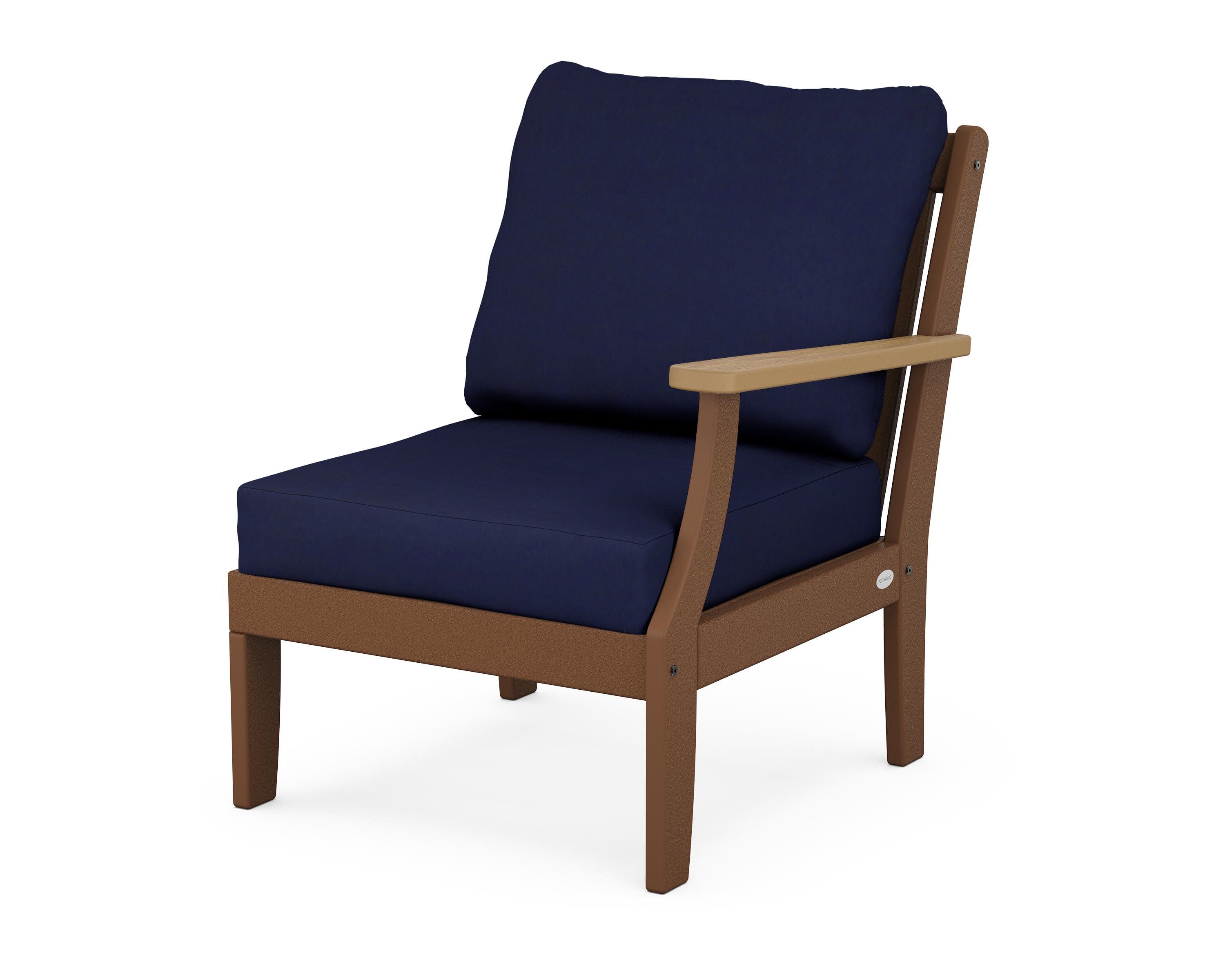 Braxton Modular Right Arm Chair in Teak / Natural / Navy