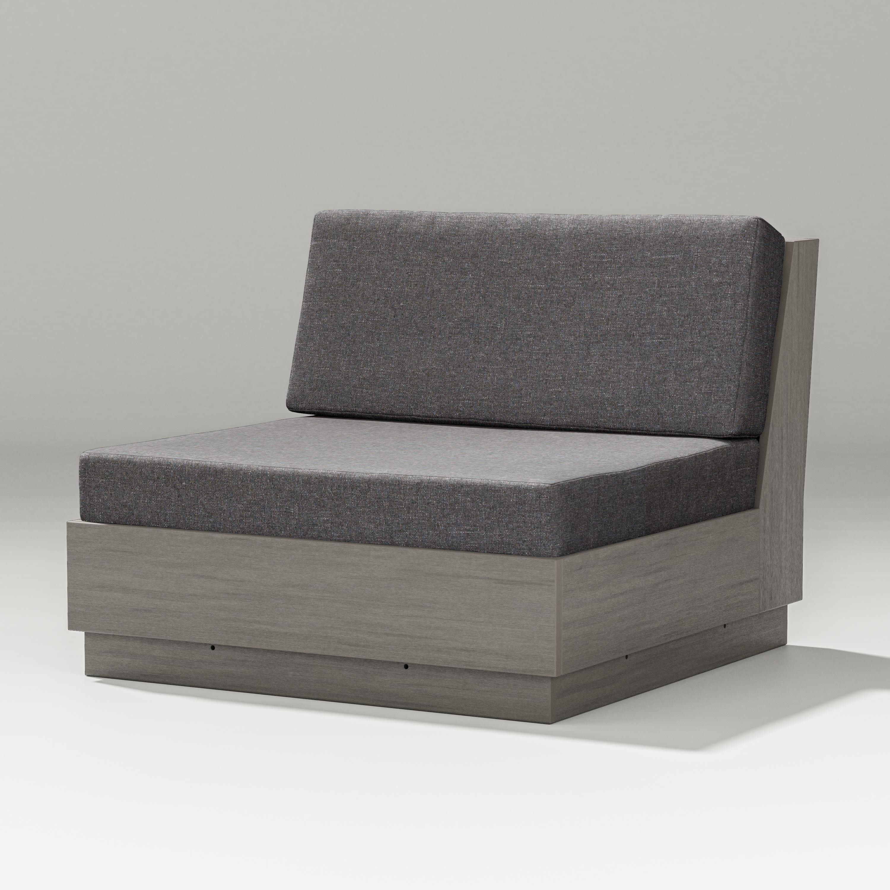Elevate Modular Armless Chair in Driftwood / Ash Charcoal