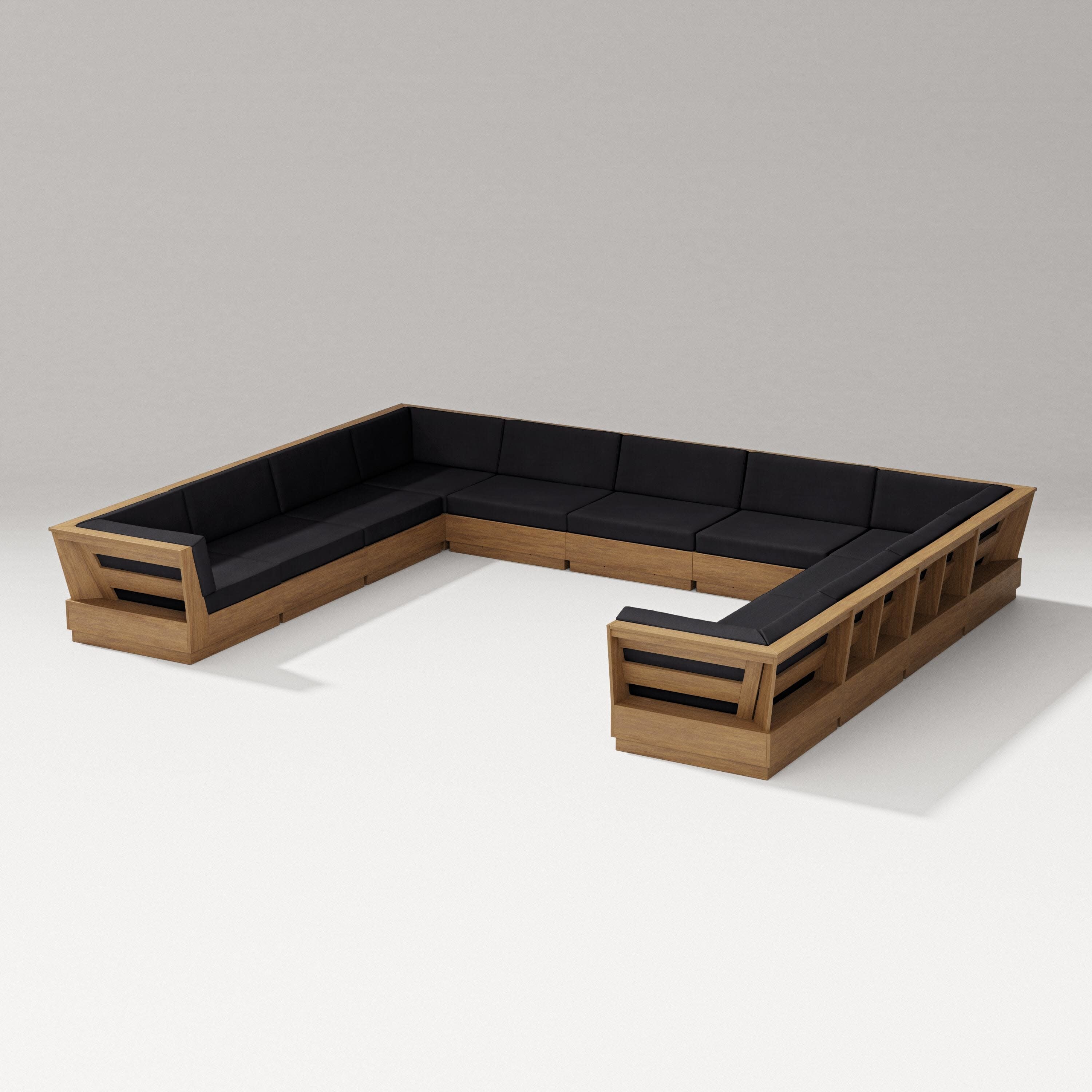 Elevate Large U-Shaped Sectional in Natural / Midnight Linen