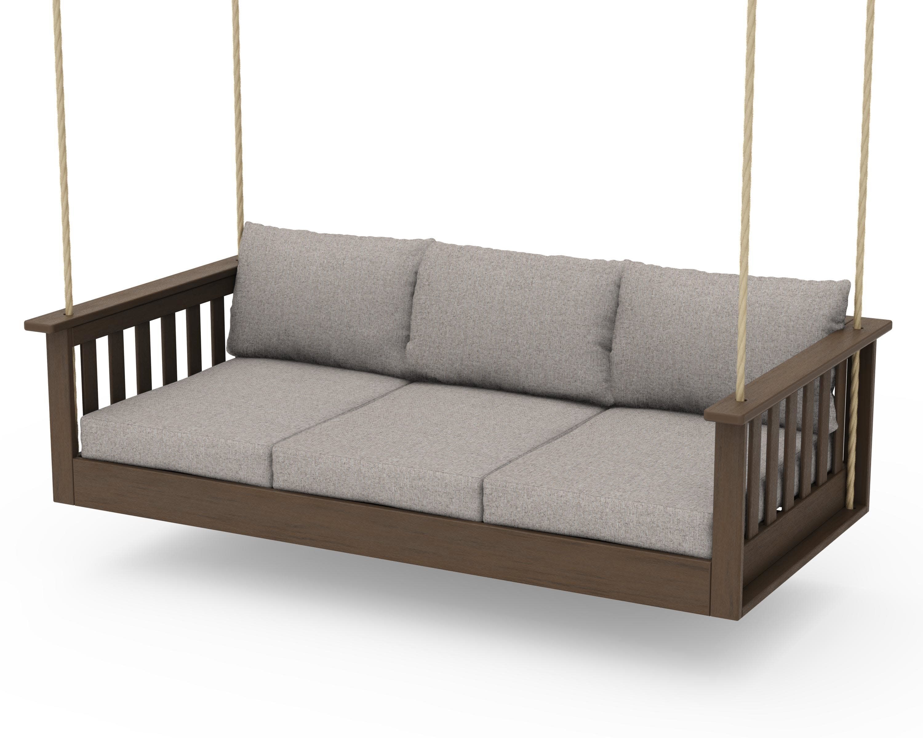Vineyard Daybed Swing in Kona / Weathered Tweed