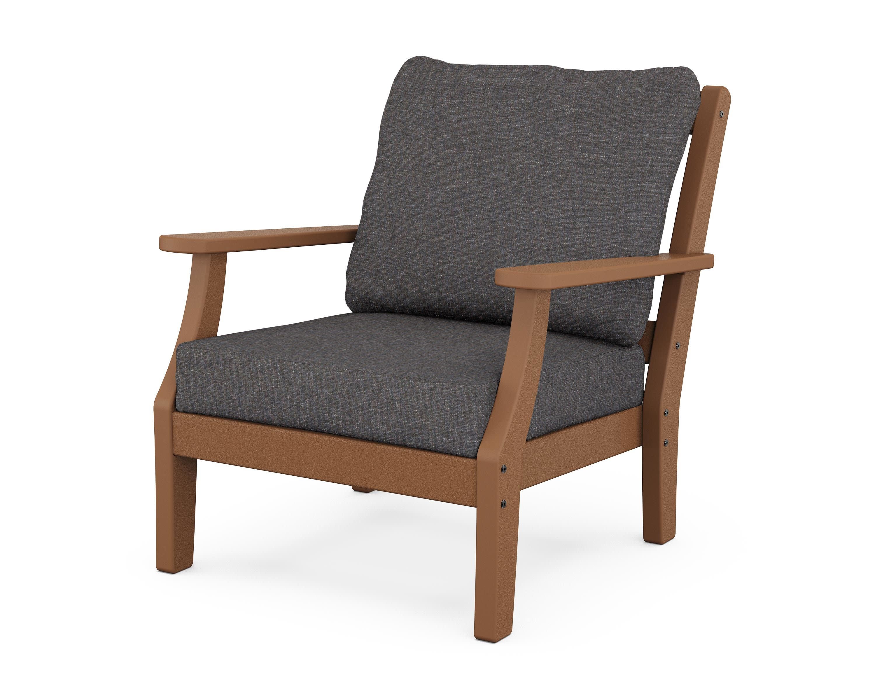 Chinoiserie Deep Seating Chair in Teak / Ash Charcoal