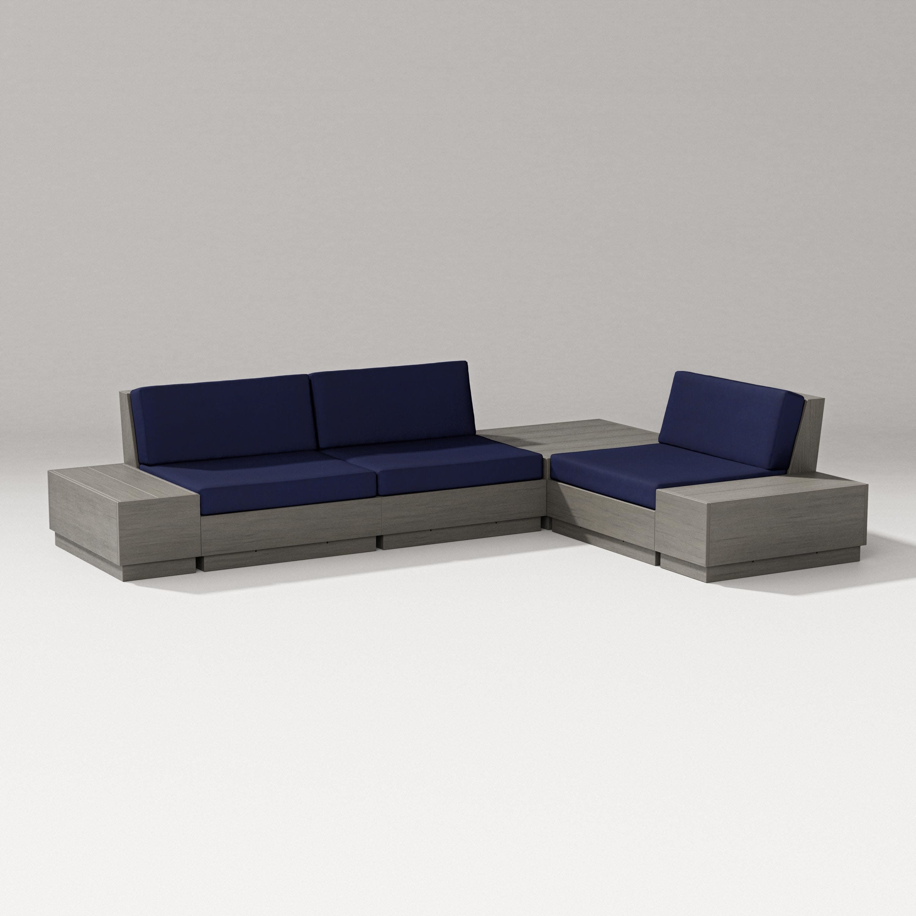 Elevate 6-Piece Corner Sectional in Driftwood / Navy