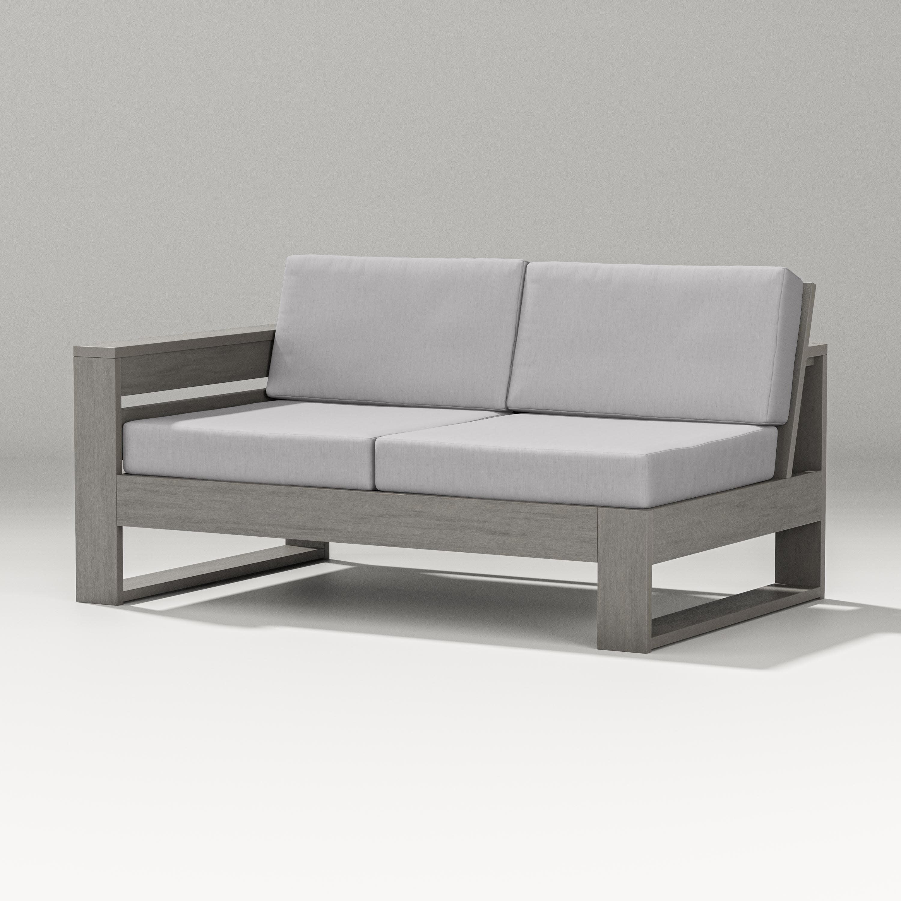 Latitude Modular Left Arm Loveseat in Driftwood / Granite