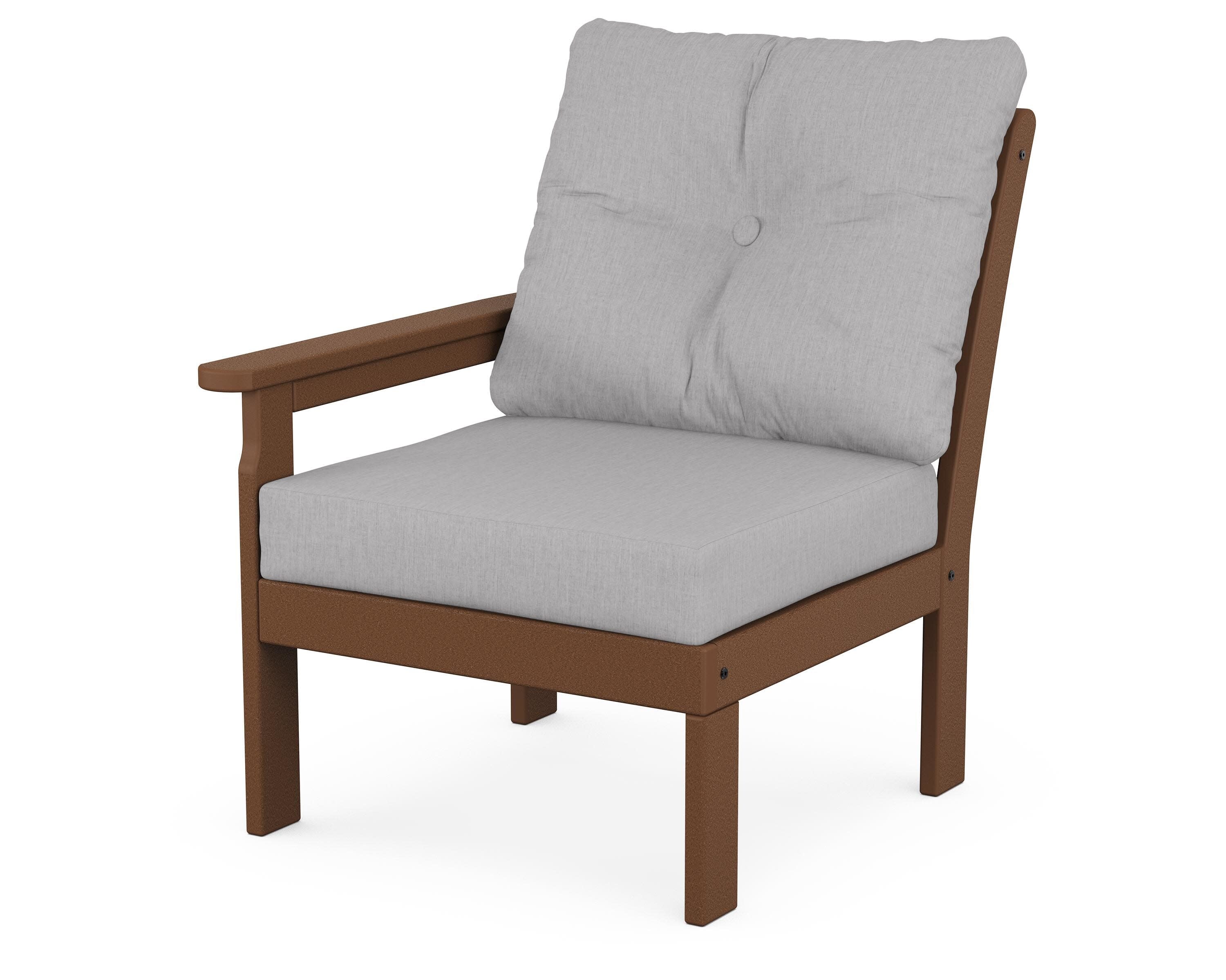 Vineyard Modular Left Arm Chair in Teak / Granite