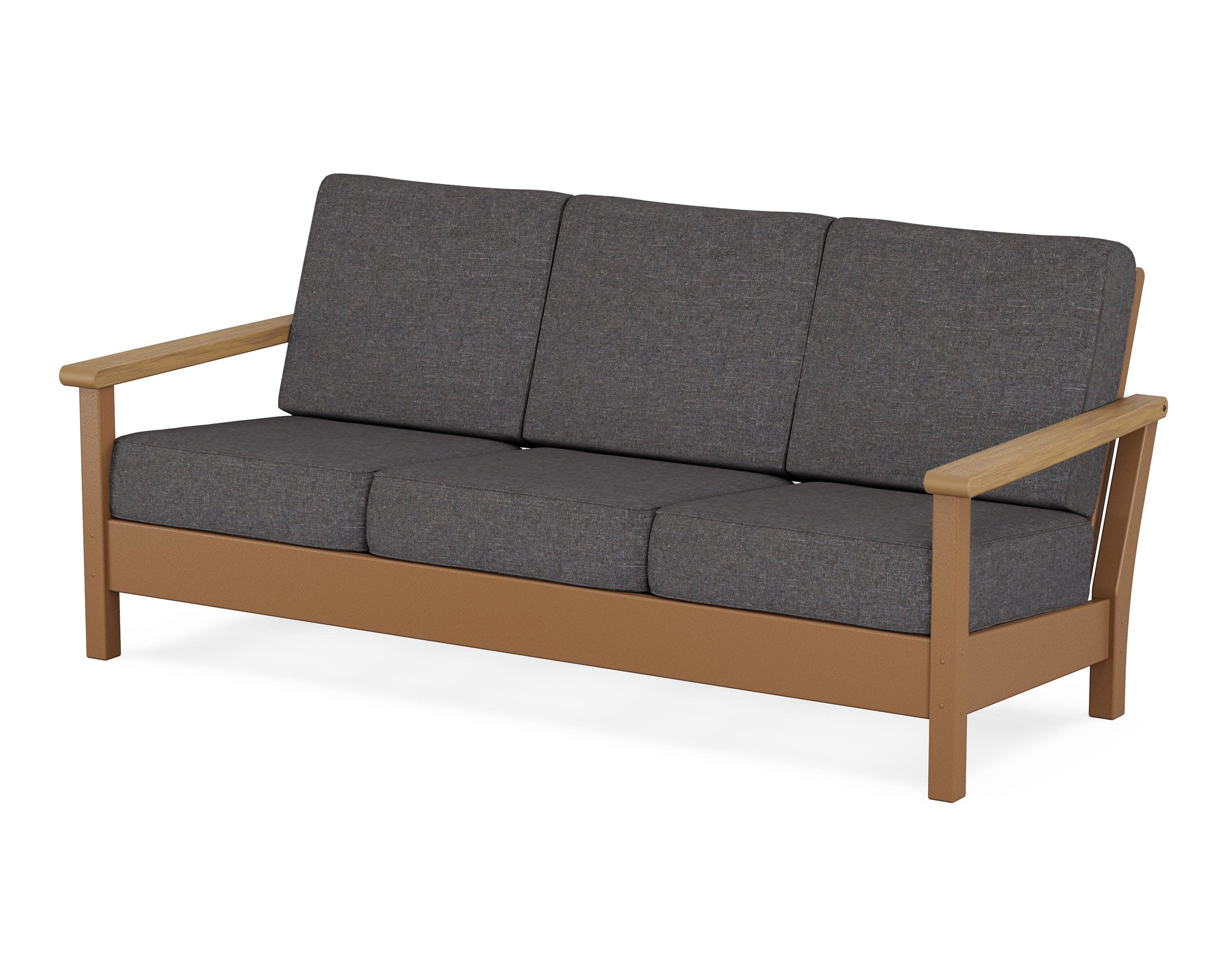 Harbour Deep Seating Sofa in Teak / Natural / Ash Charcoal