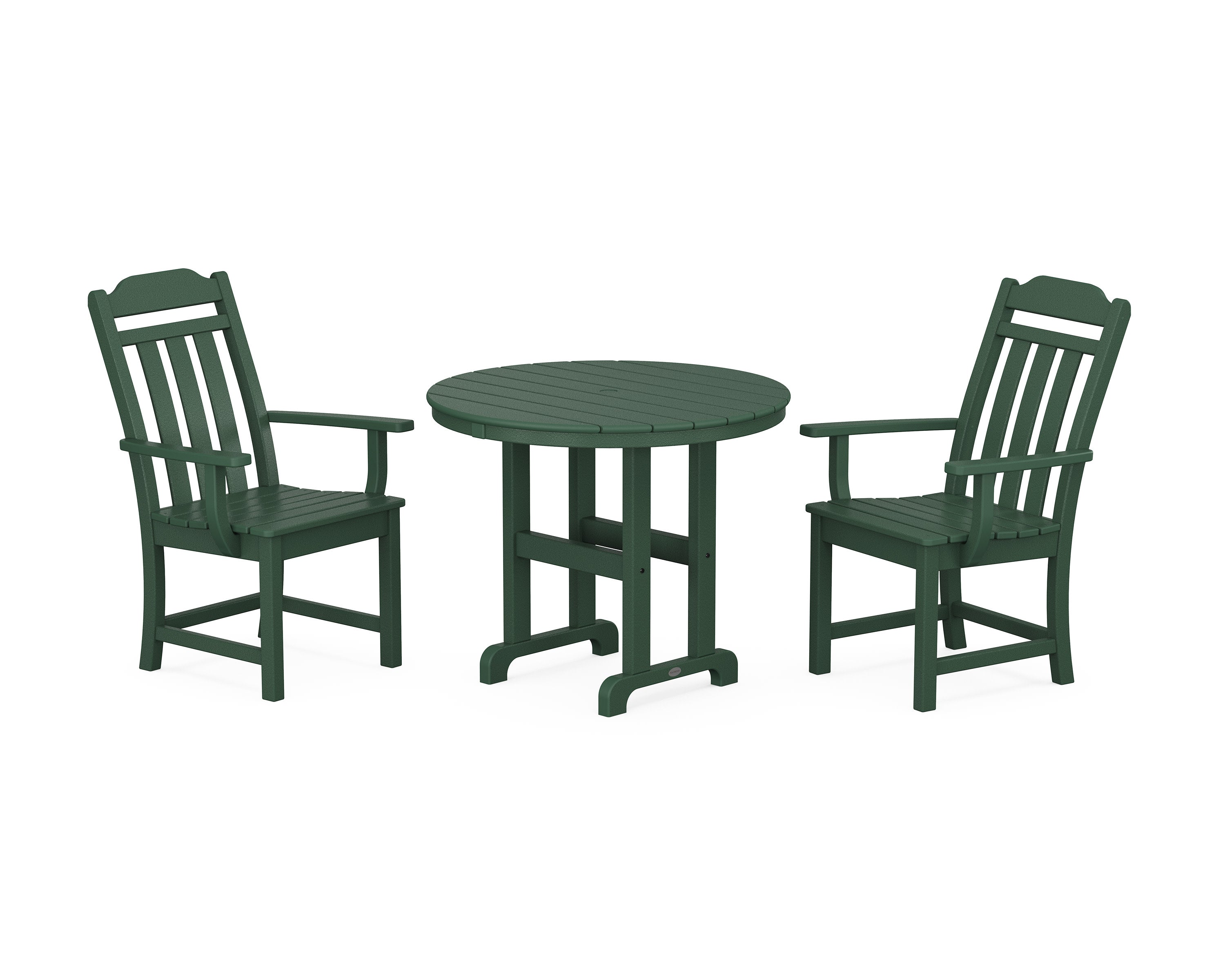 Cottage 3-Piece Farmhouse Dining Set in Green