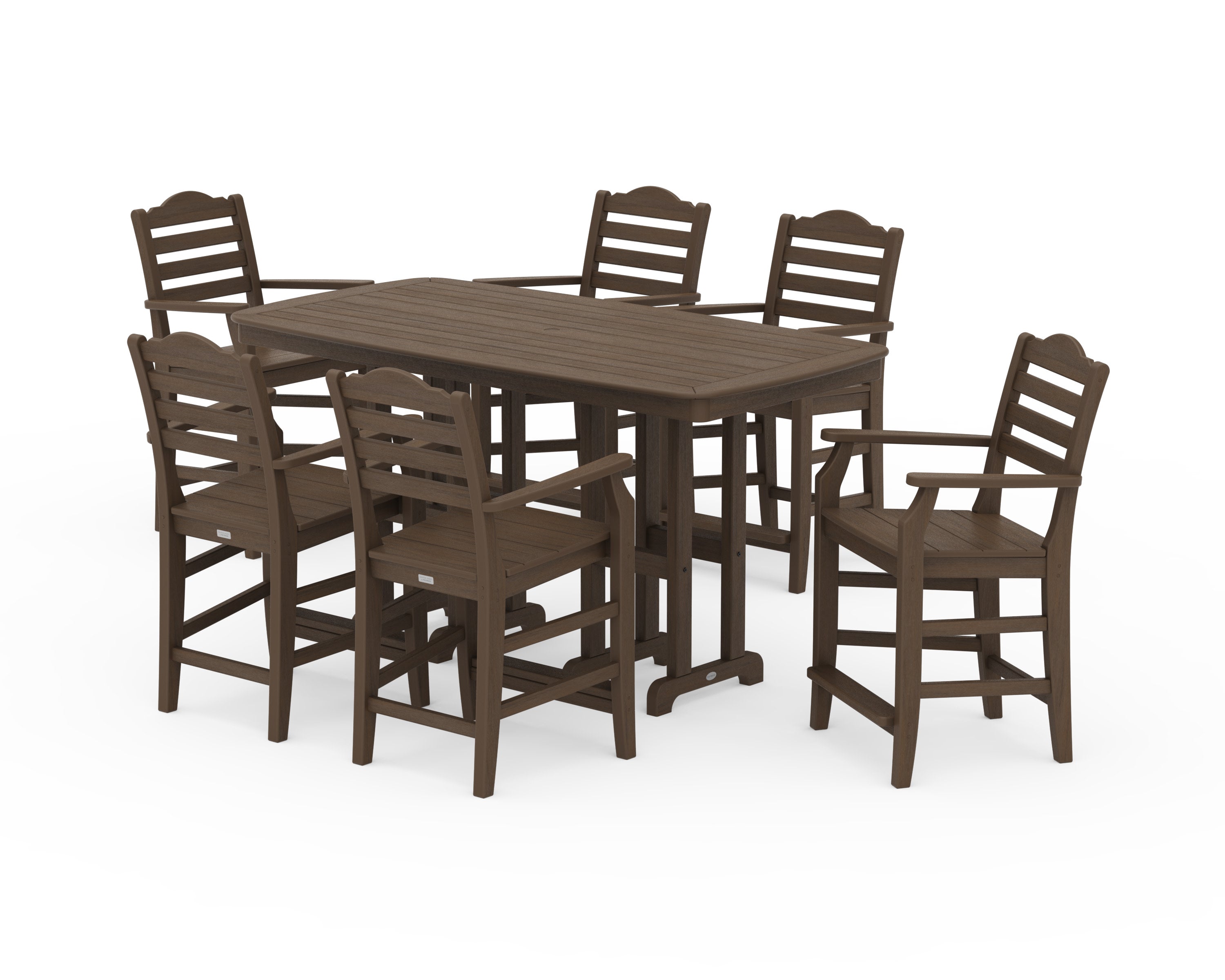 Savannah Arm Chair 7-Piece Counter Set in Kona