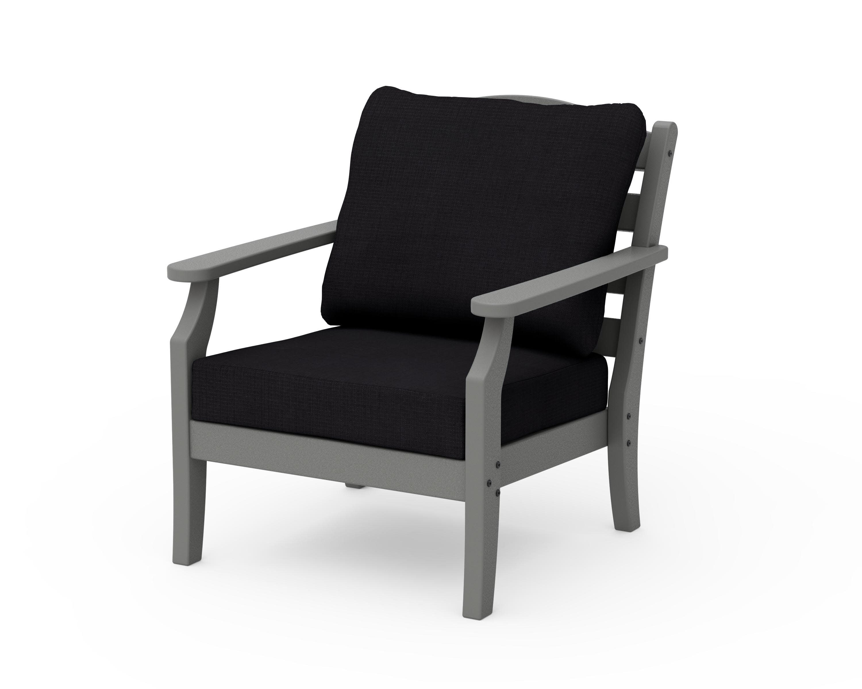 Savannah Deep Seating Chair in Slate Grey / Midnight Linen