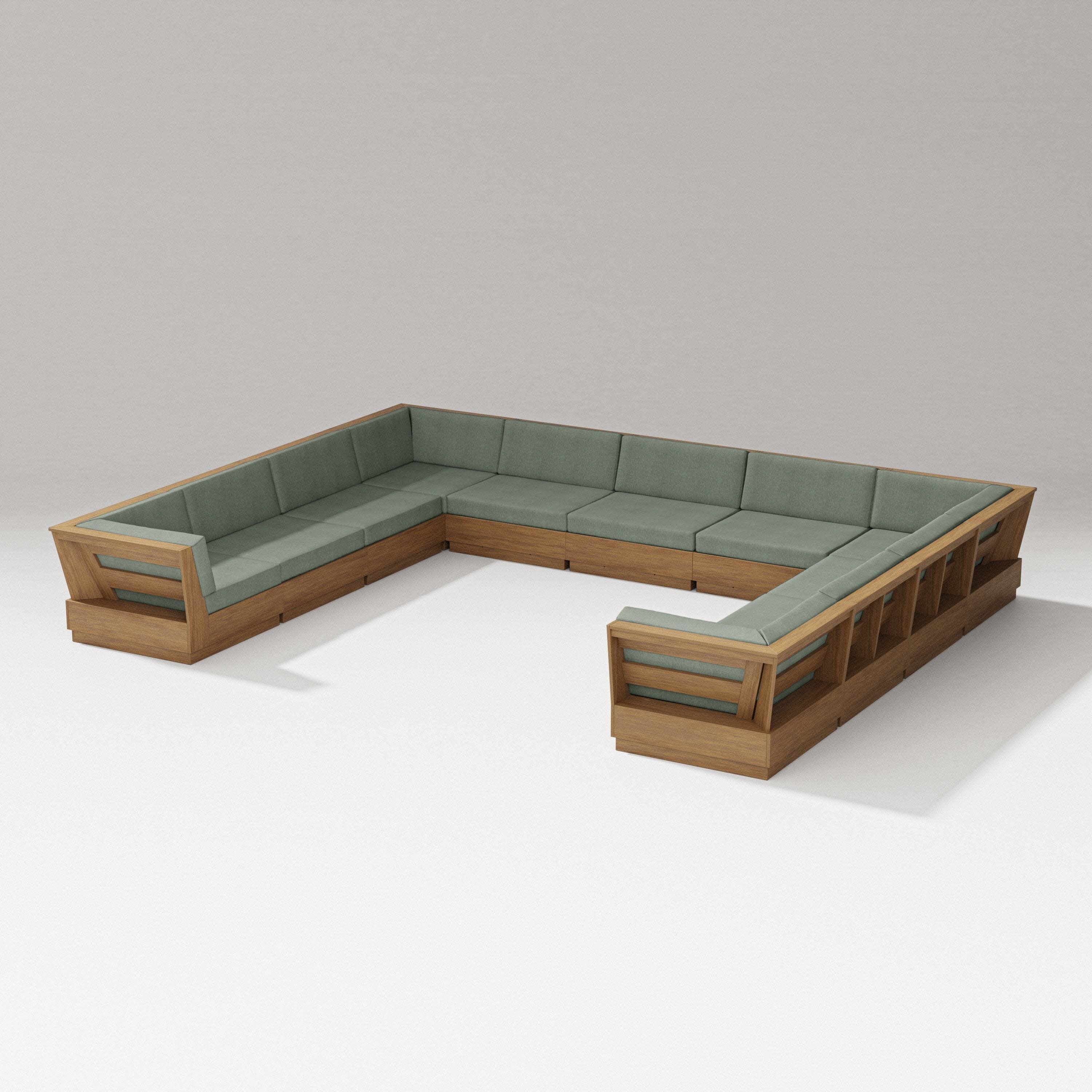Elevate Large U-Shaped Sectional in Natural / Cast Sage