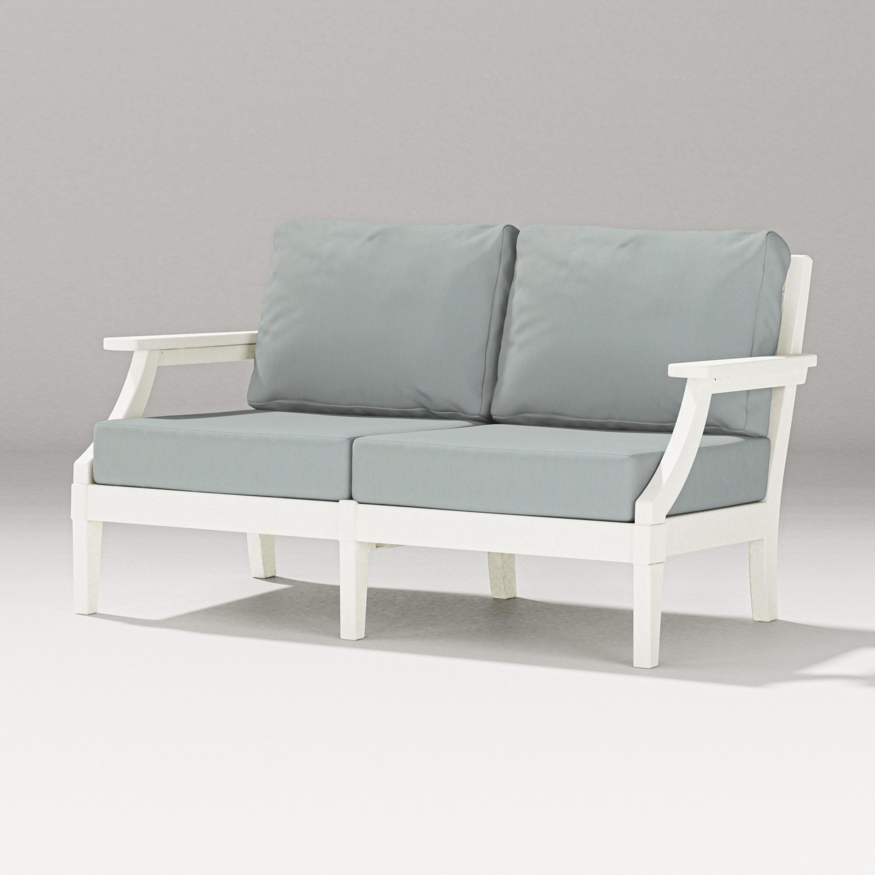 Estate Loveseat in Vintage White / Spa
