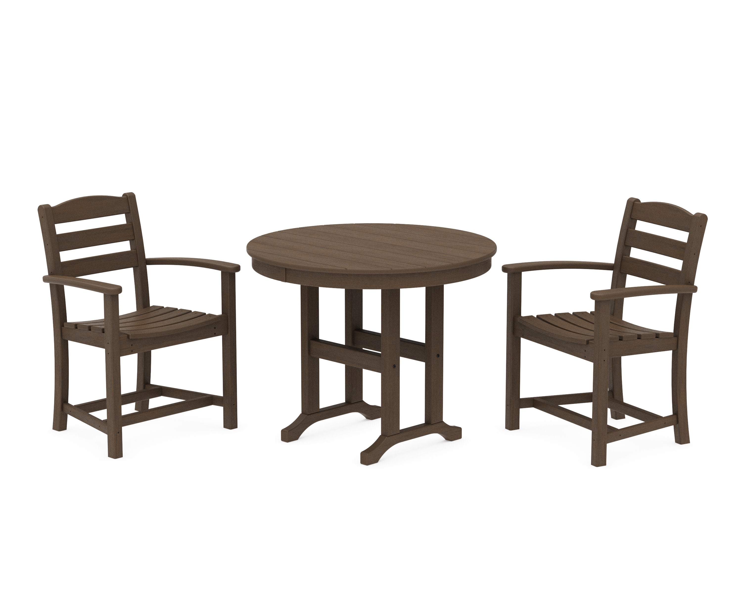 La Casa Caf 3-Piece Round Dining Set in Kona