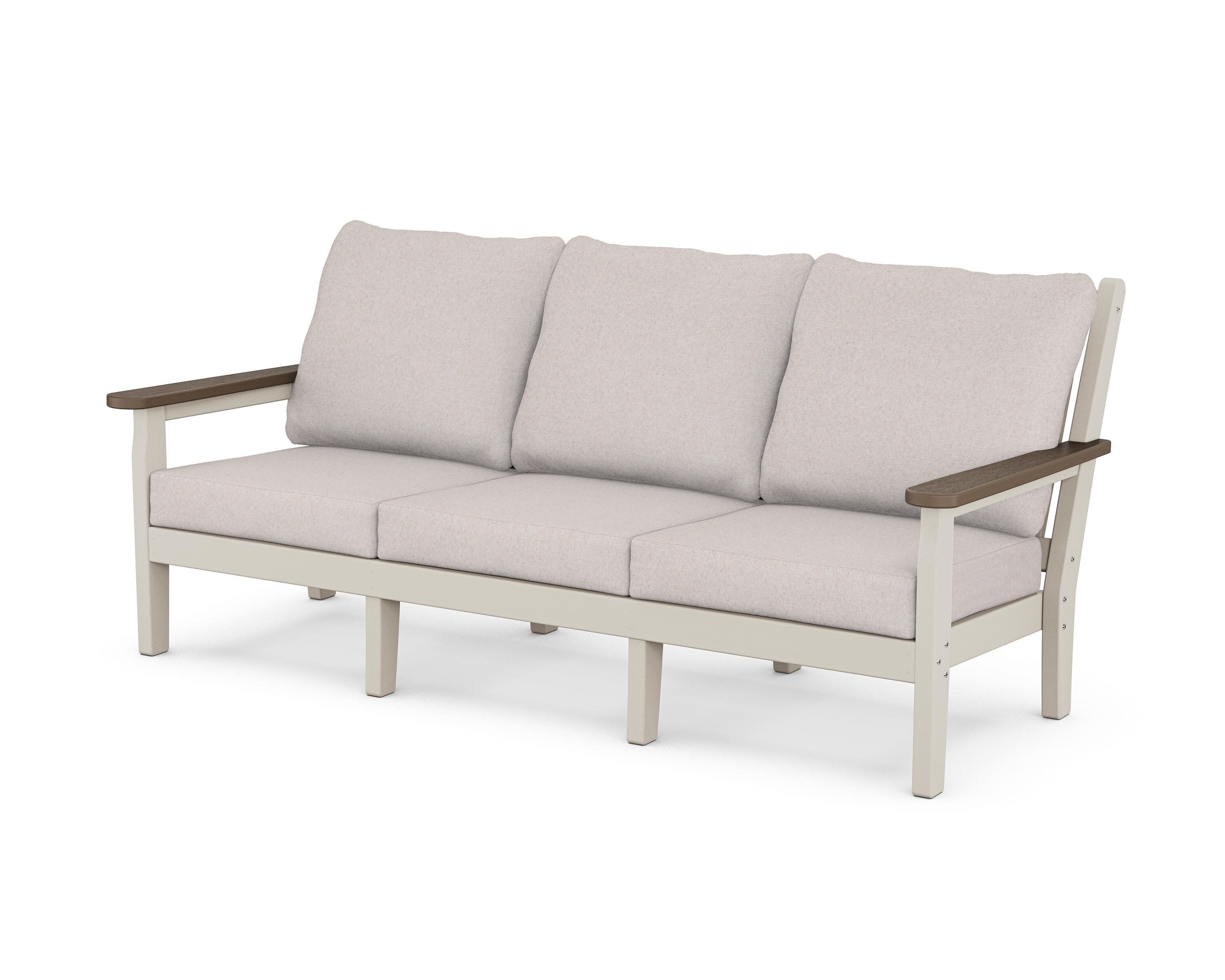 Chippendale Deep Seating Sofa in Sand / Kona / Dune Burlap