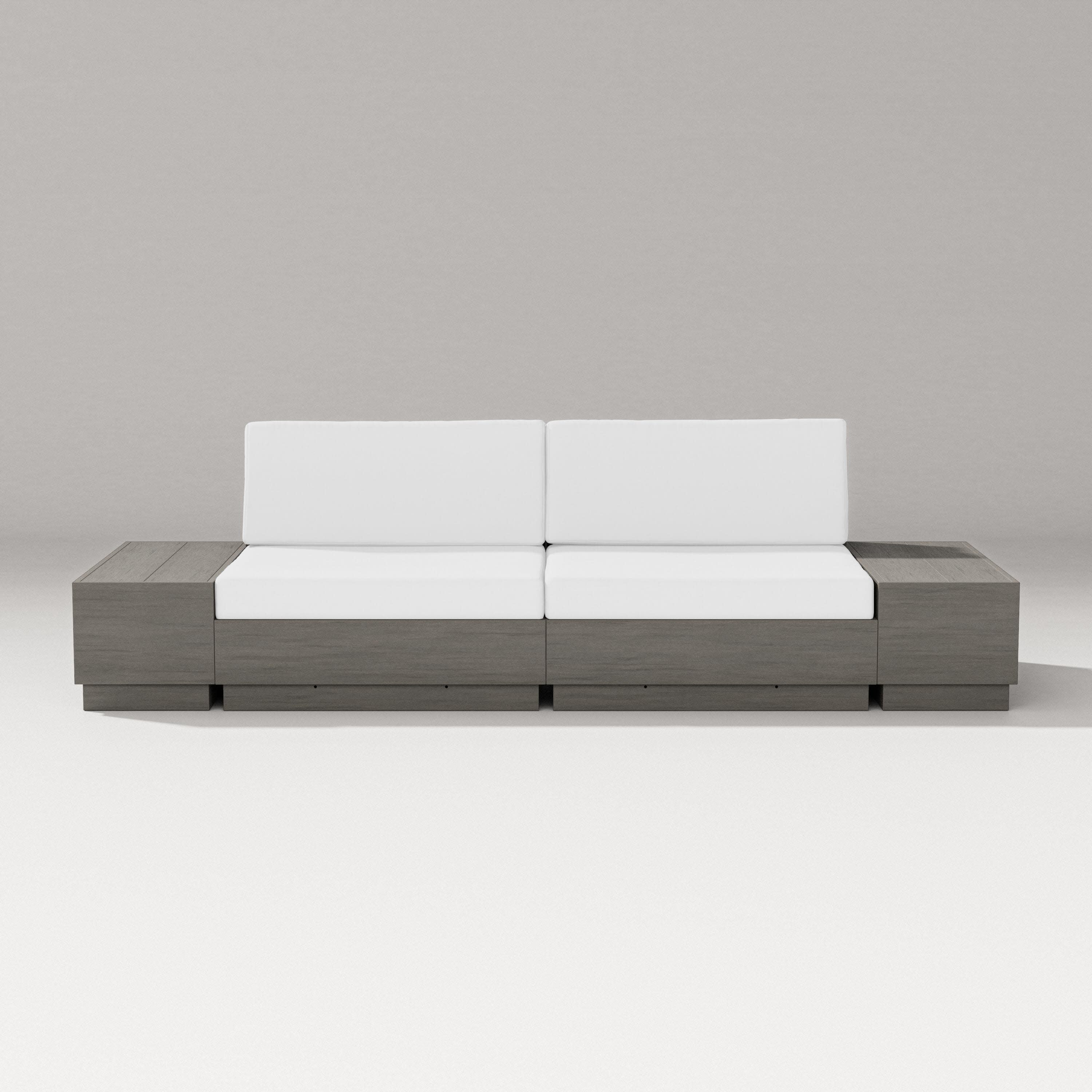 Elevate 4-Piece Loveseat Sectional in Driftwood / Natural