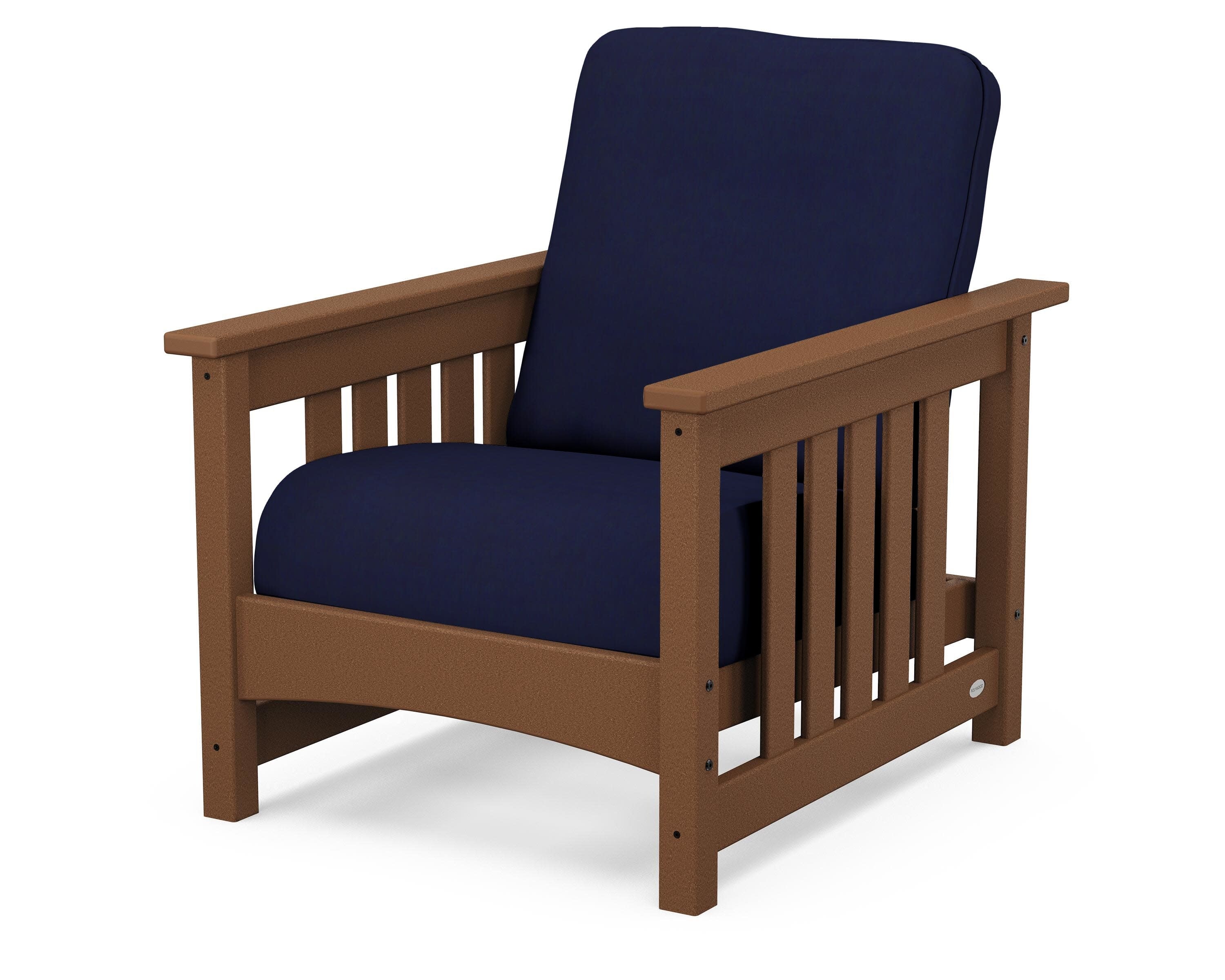 Club Mission Chair in Teak / Navy