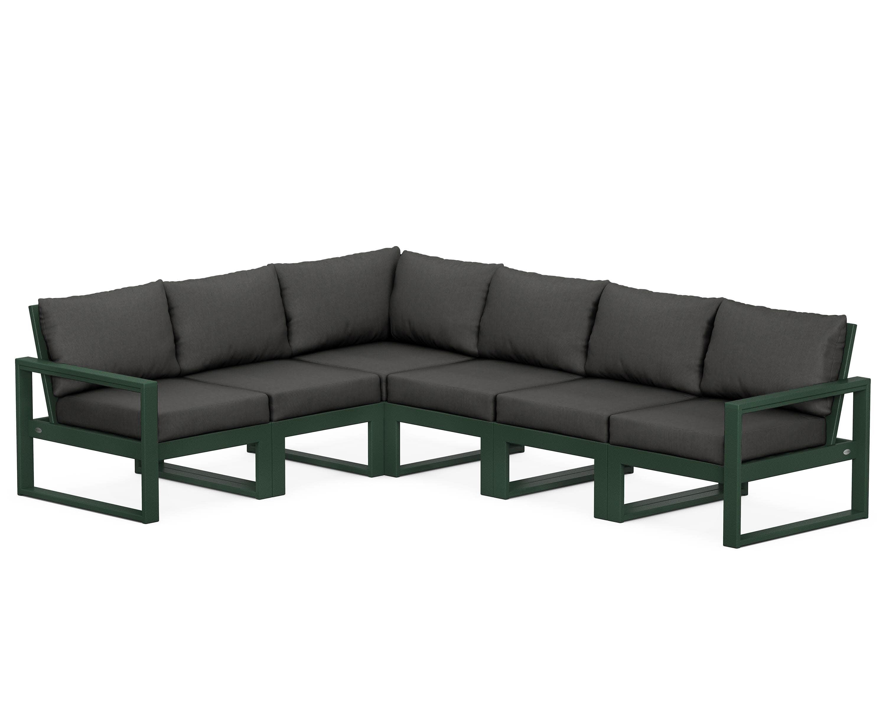EDGE 6-Piece Modular Deep Seating Set in Green / Spectrum Carbon