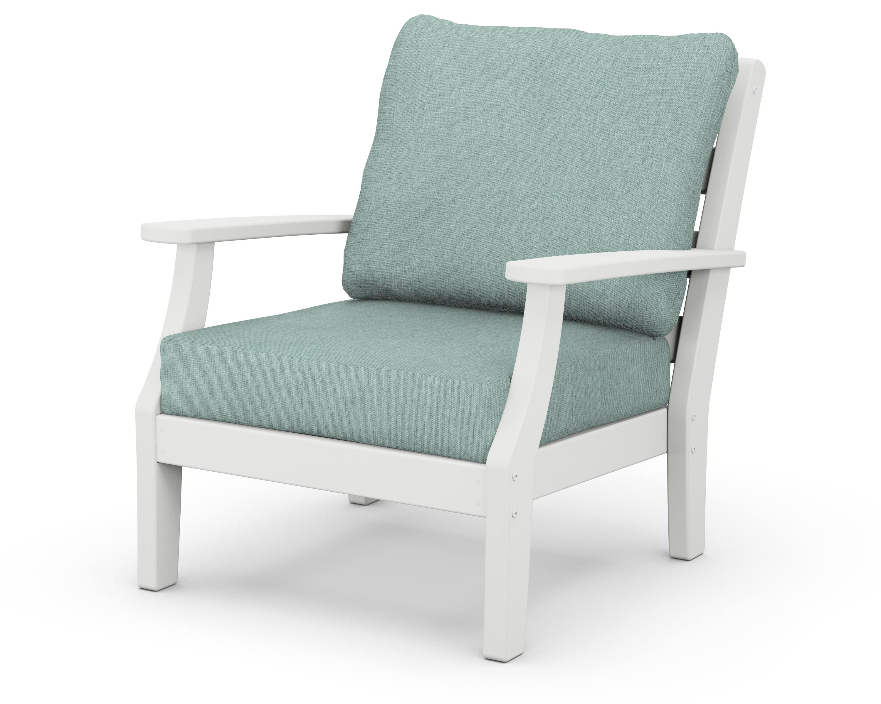 Chesapeake Deep Seating Chair in White / Glacier Spa