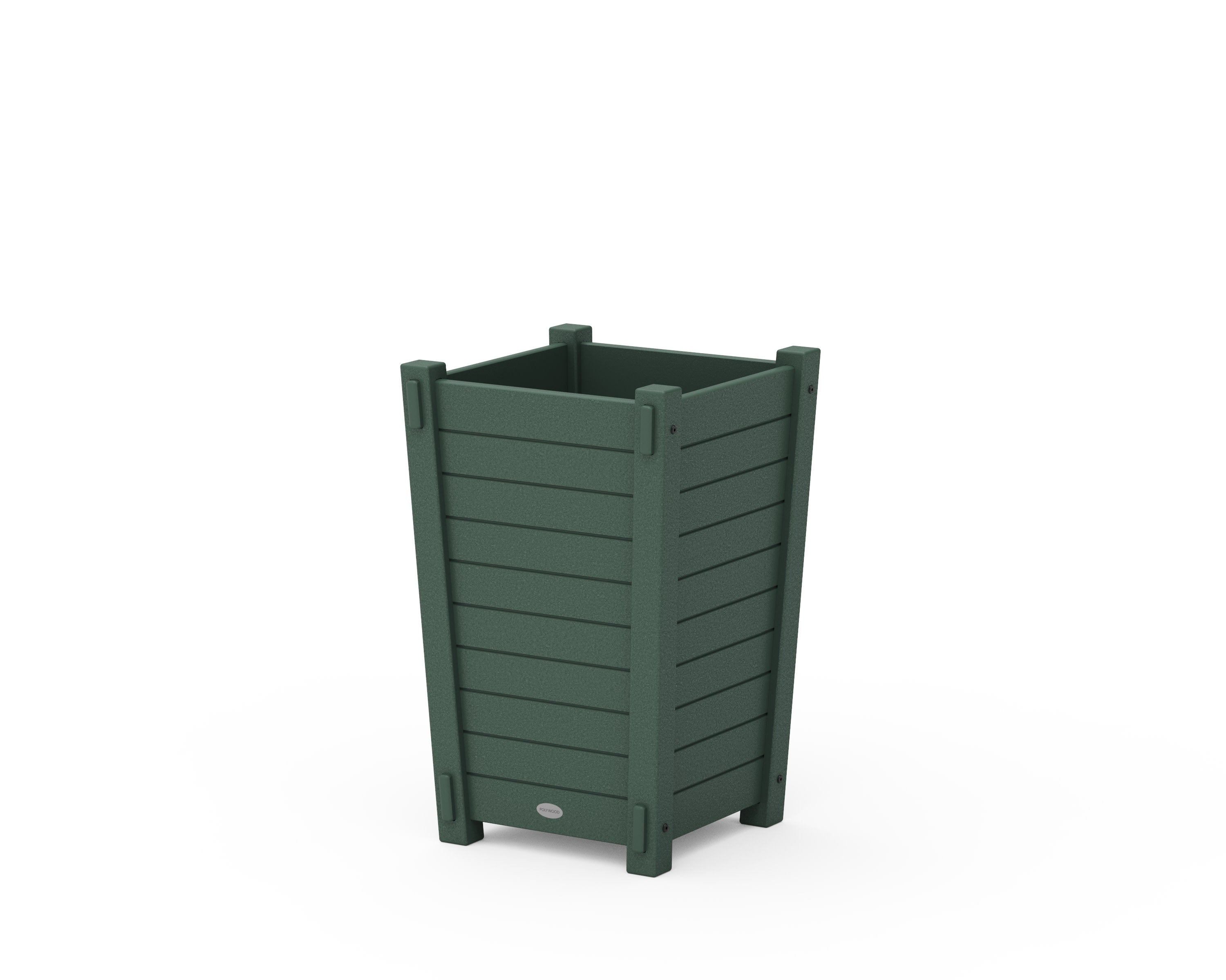 Nautical Tapered Square Short Planter Box in Green