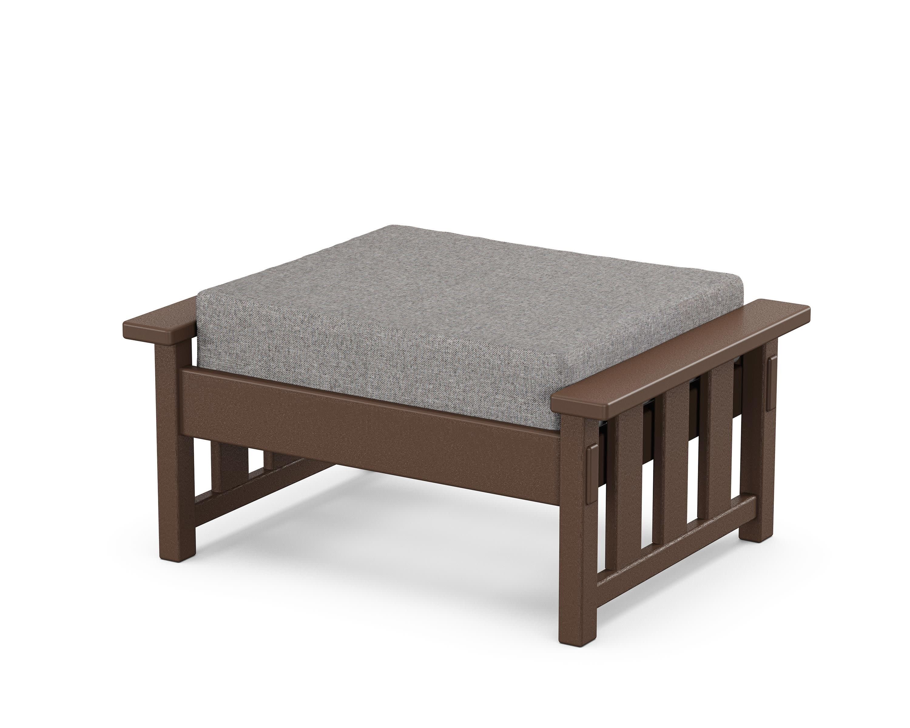 Acadia Deep Seating Ottoman in Mahogany / Grey Mist