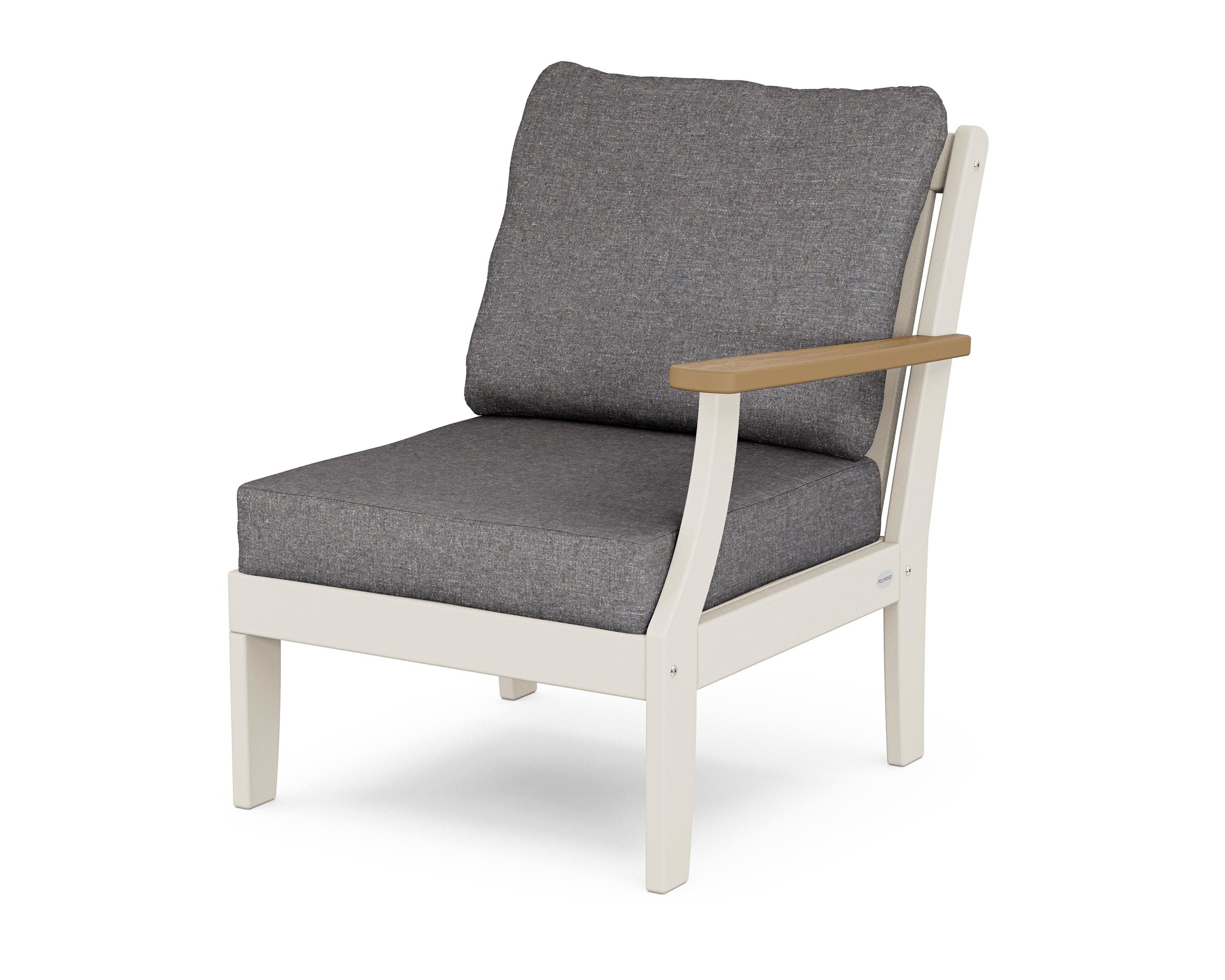 Braxton Modular Right Arm Chair in Sand / Natural / Ash Charcoal