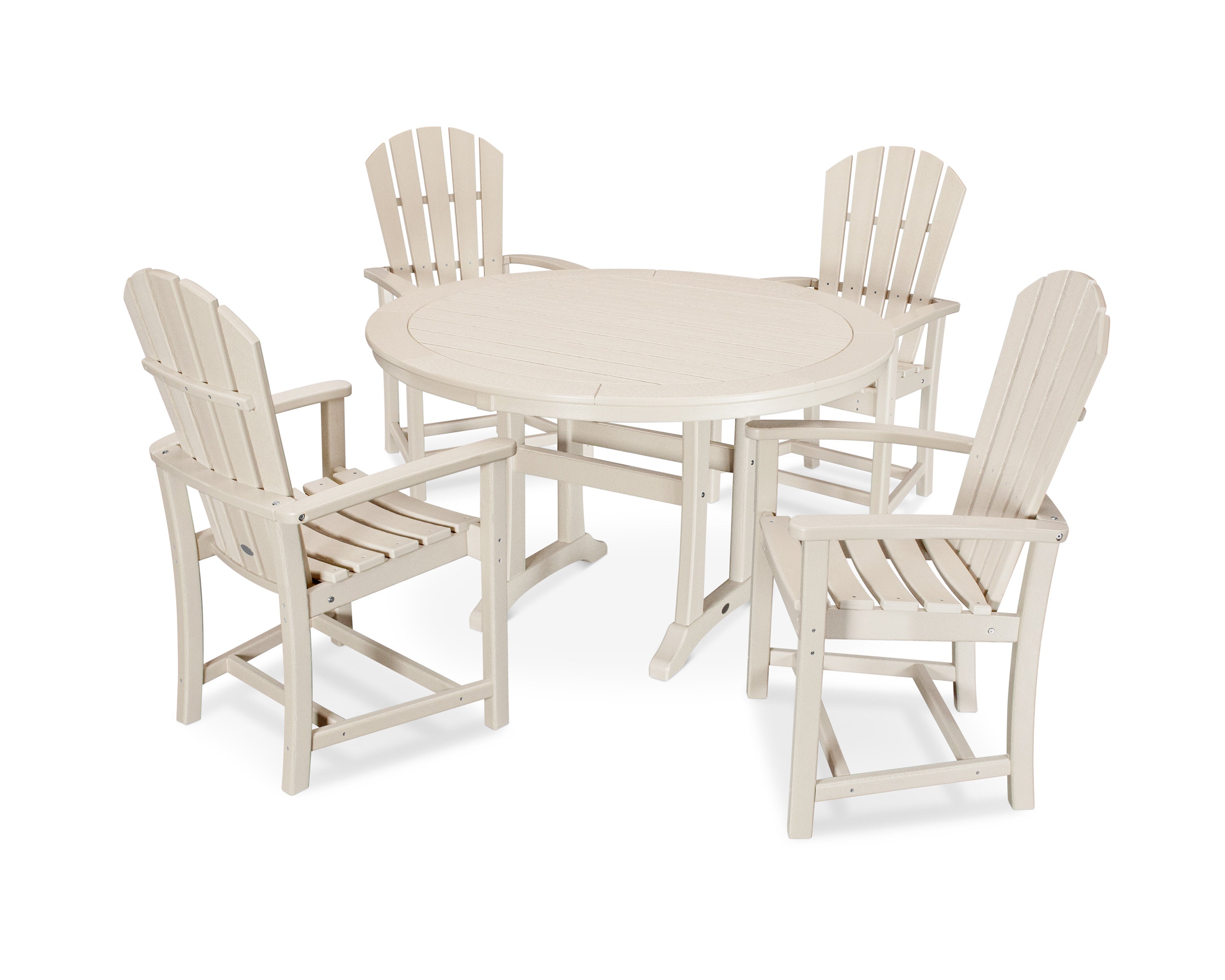 Palm Coast 5-Piece Round Dining Set in Sand
