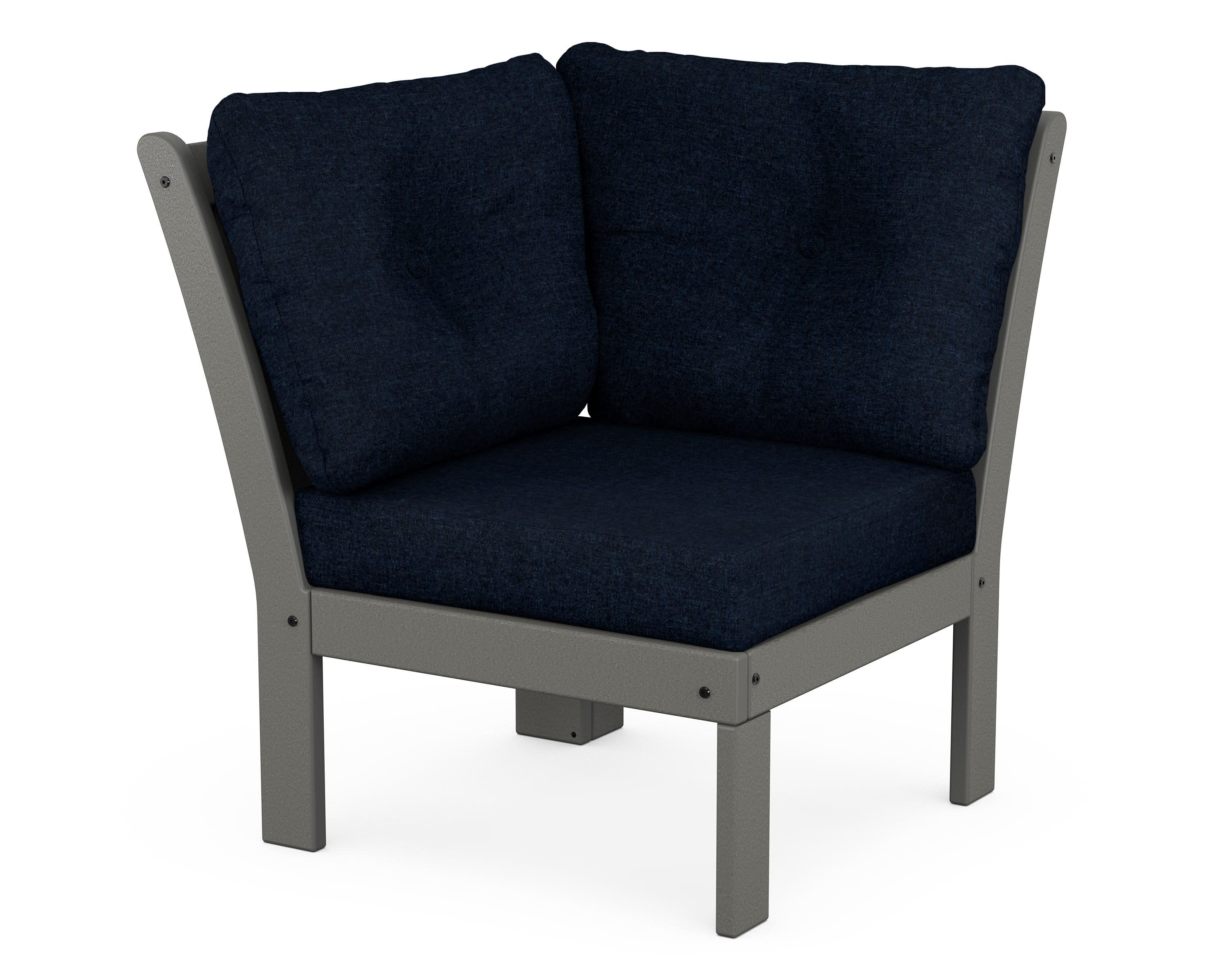 Vineyard Modular Corner Chair in Slate Grey / Marine Indigo