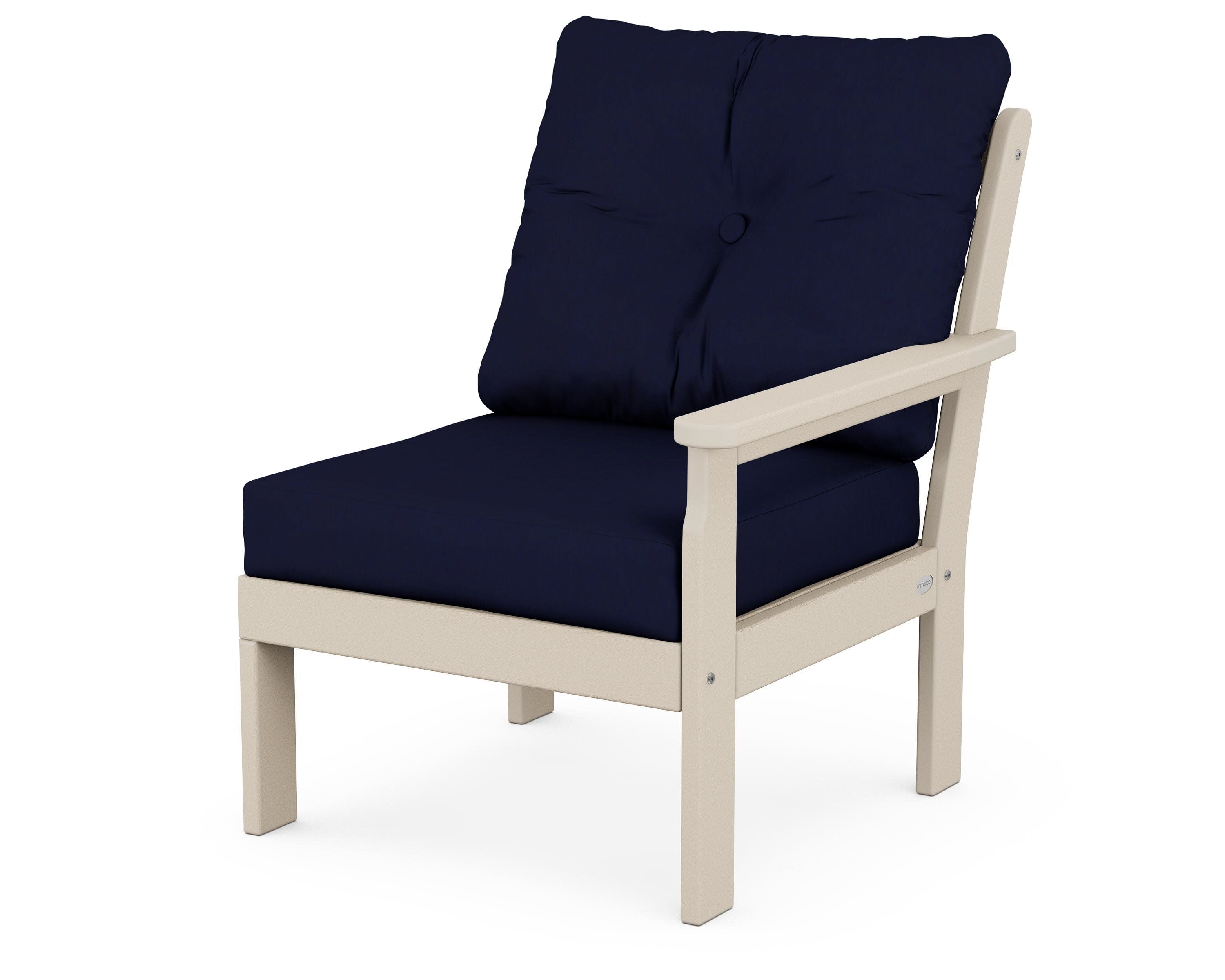 Vineyard Modular Right Arm Chair in Sand / Navy