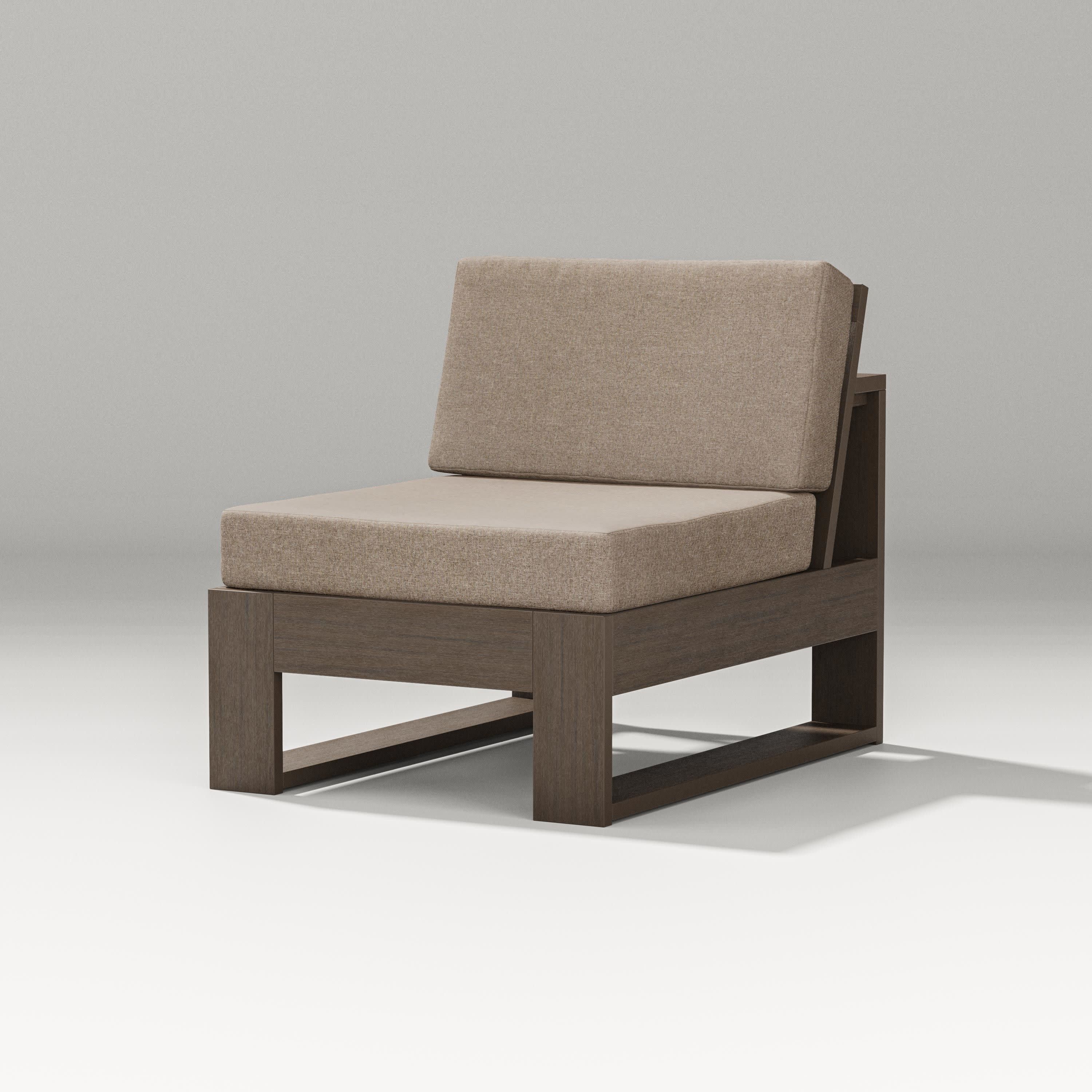 Latitude Modular Armless Chair in Kona / Spiced Burlap