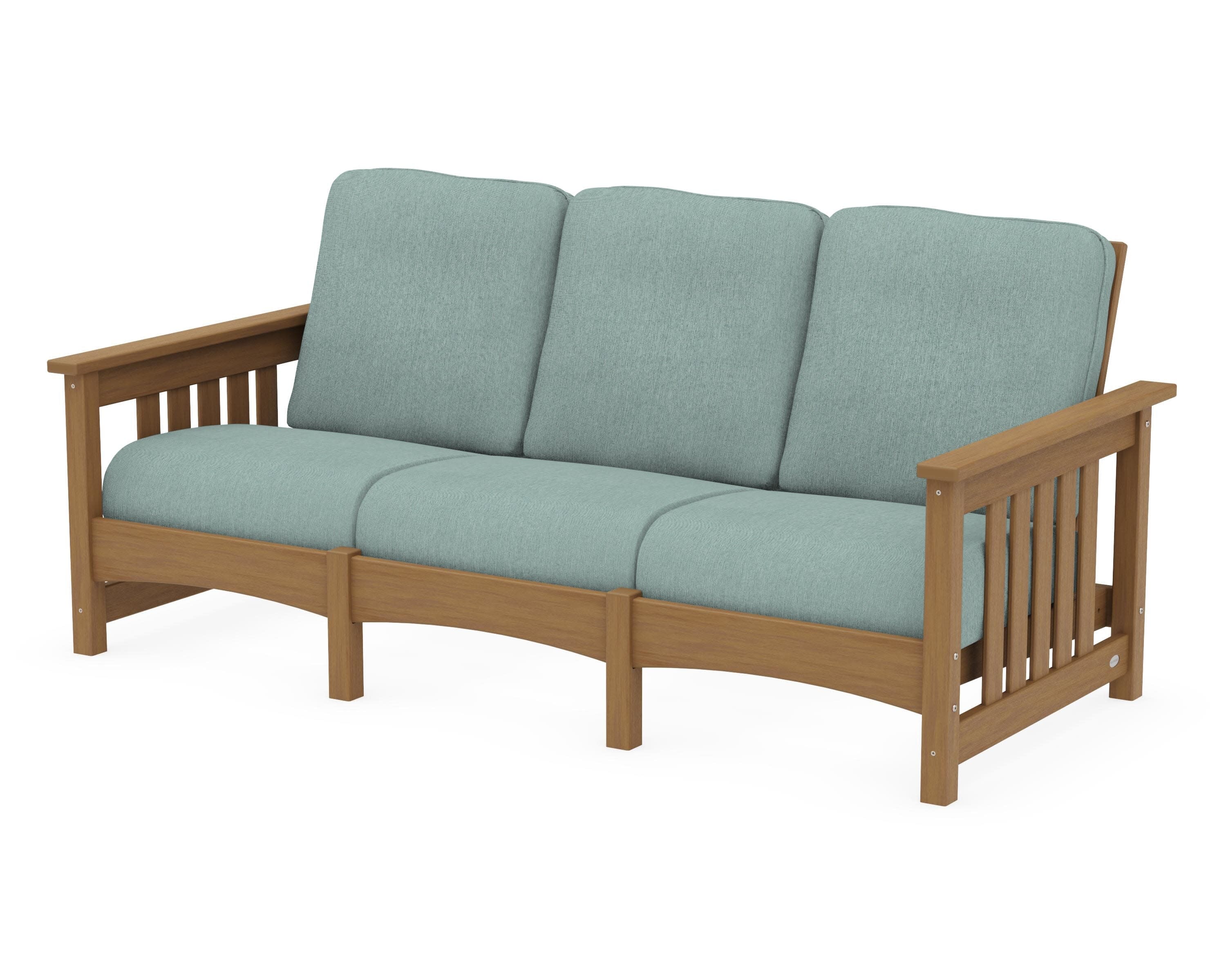 Club Mission Sofa in Natural / Glacier Spa