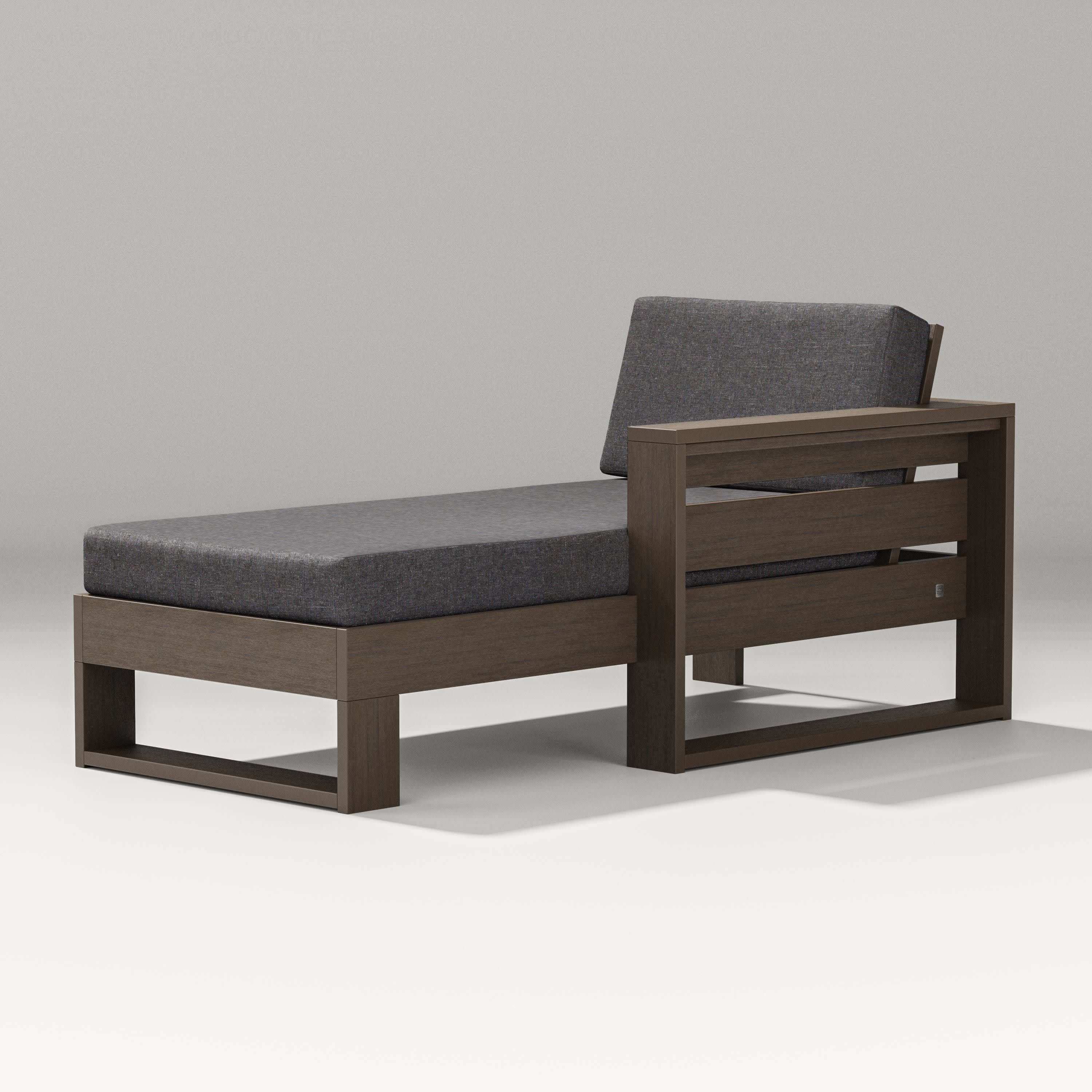 Latitude Modular Right Arm Chaise in Kona / Ash Charcoal