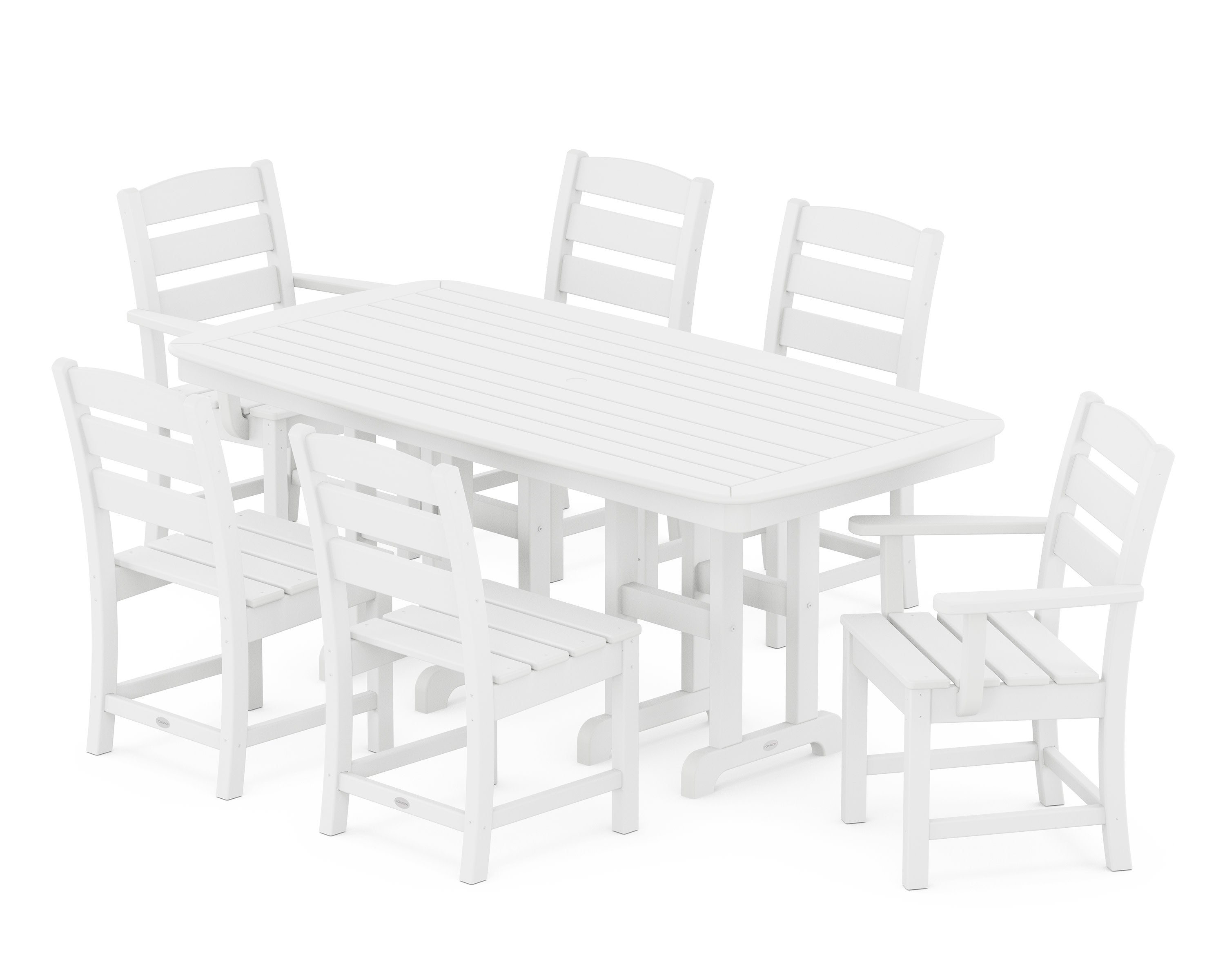 Lakeside 7-Piece Dining Set in White