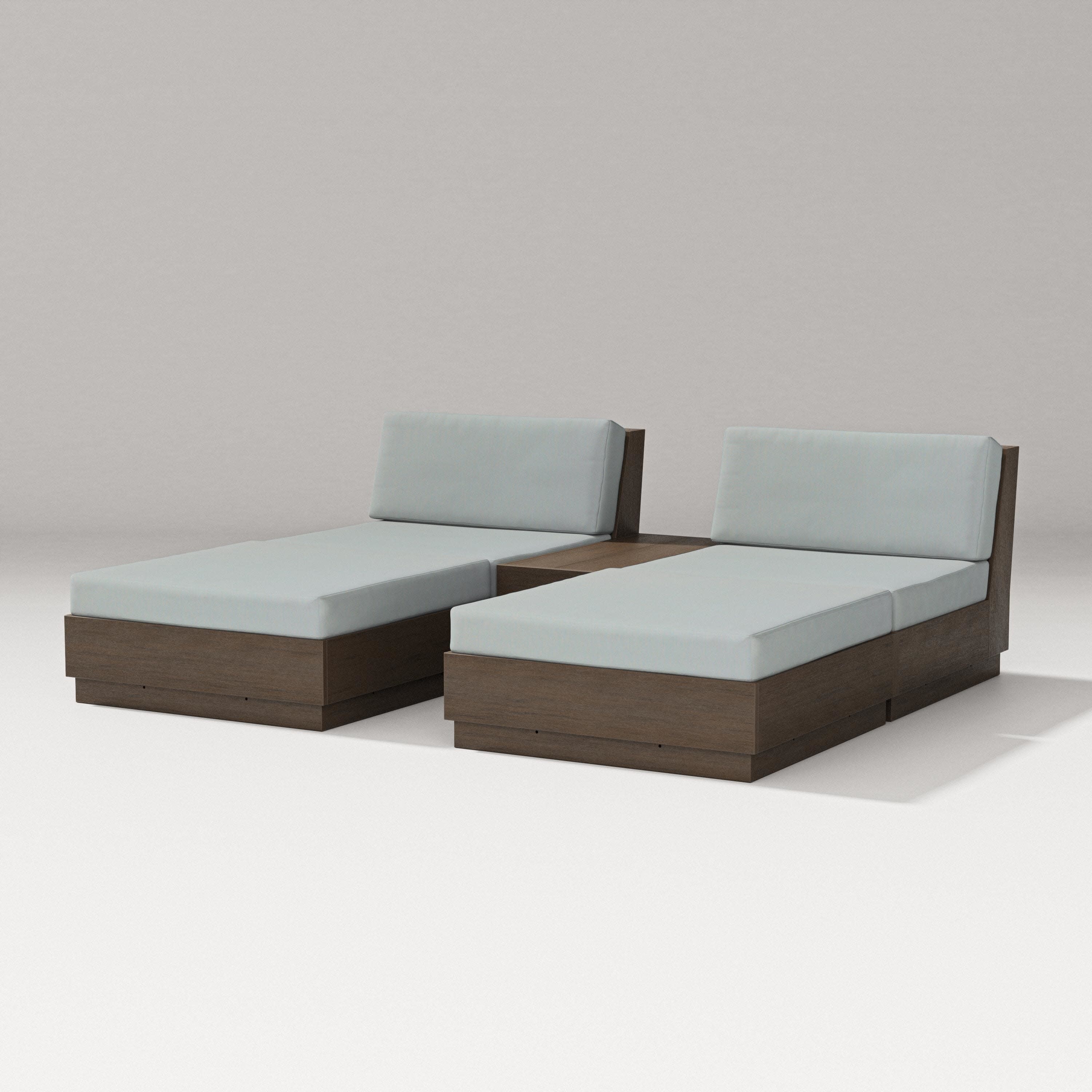 Elevate Double Chaise Set in Kona / Spa