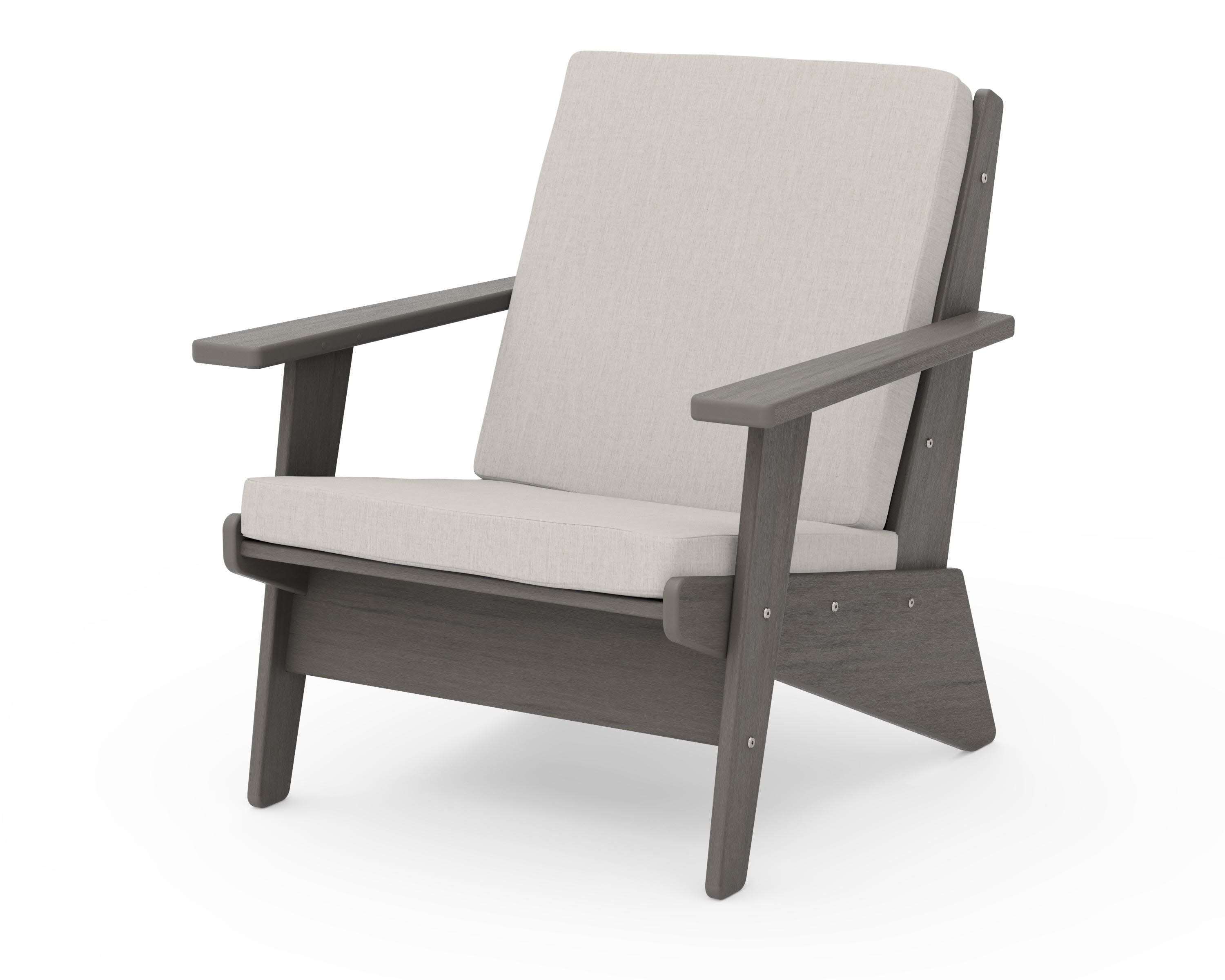 Riviera Modern Lounge Chair in Driftwood / Cast Ash
