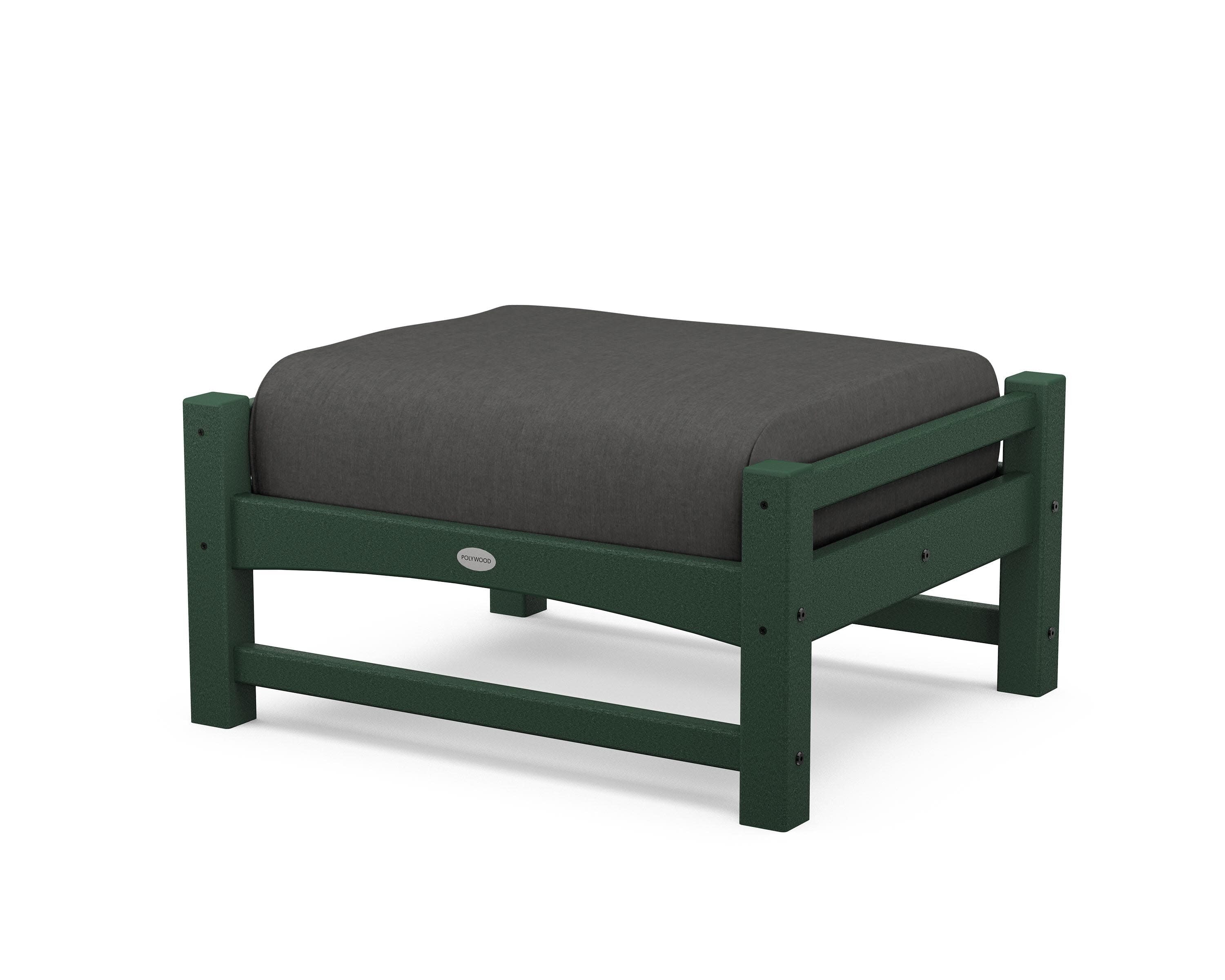 Club Ottoman in Green / Spectrum Carbon