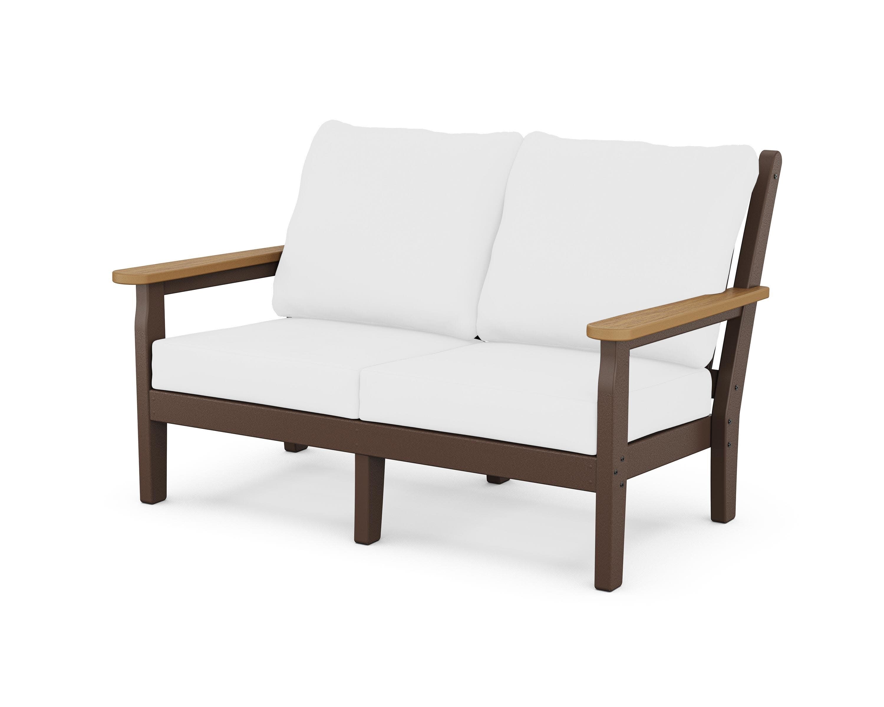 Chippendale Deep Seating Loveseat in Mahogany / Natural / Natural