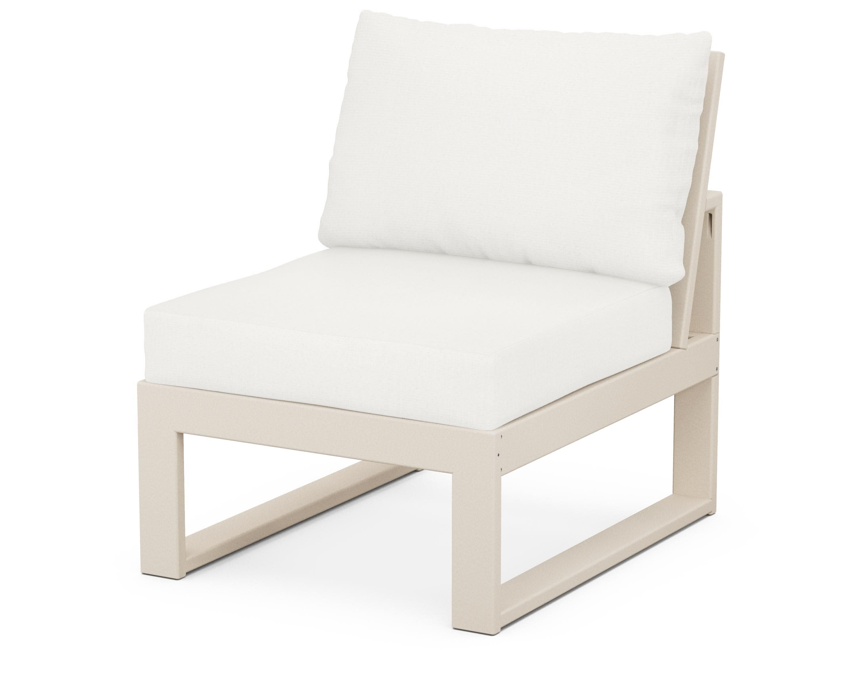 Modular Armless Chair in Sand / Natural Linen
