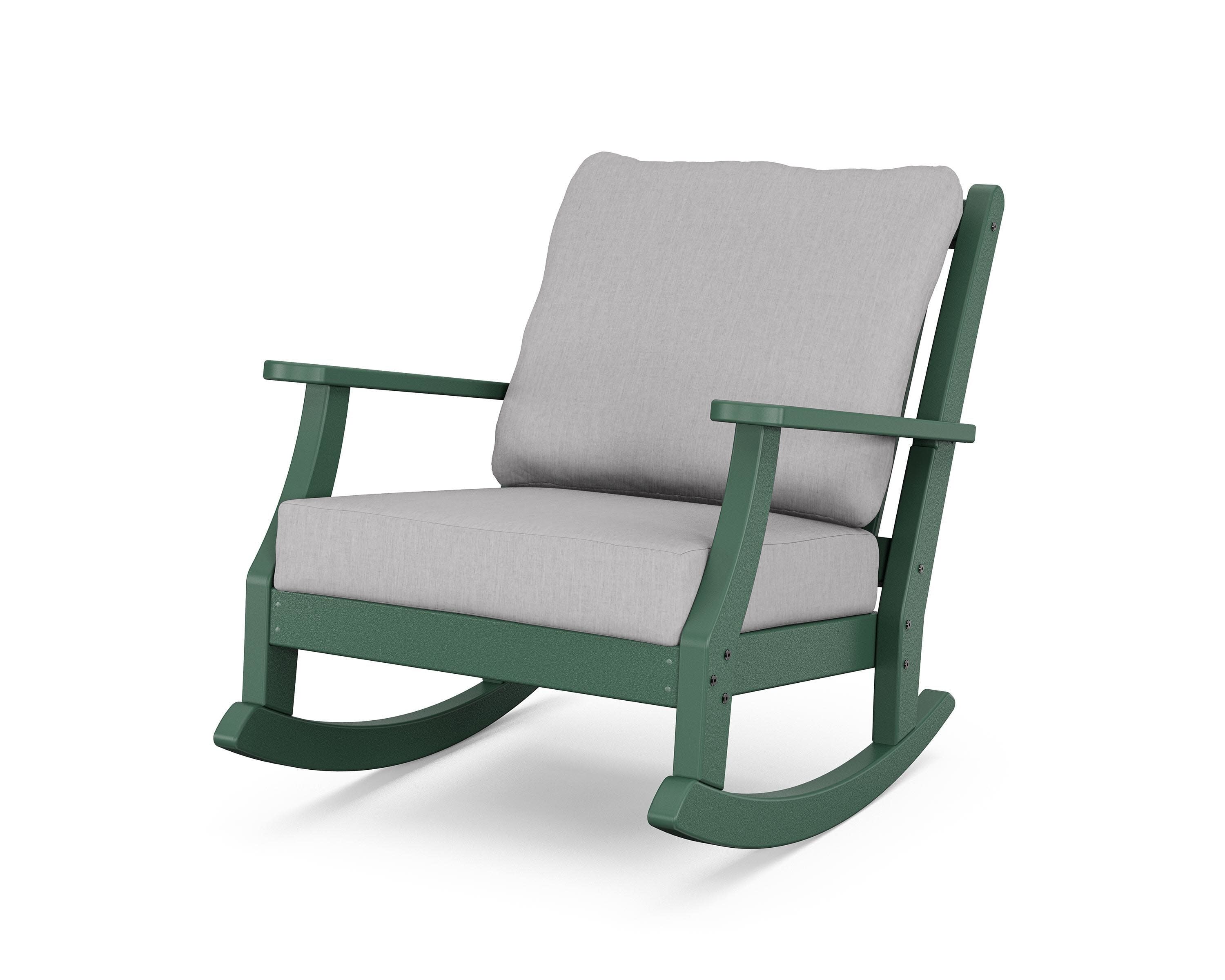 Wovendale Deep Seating Rocking Chair in Green / Granite