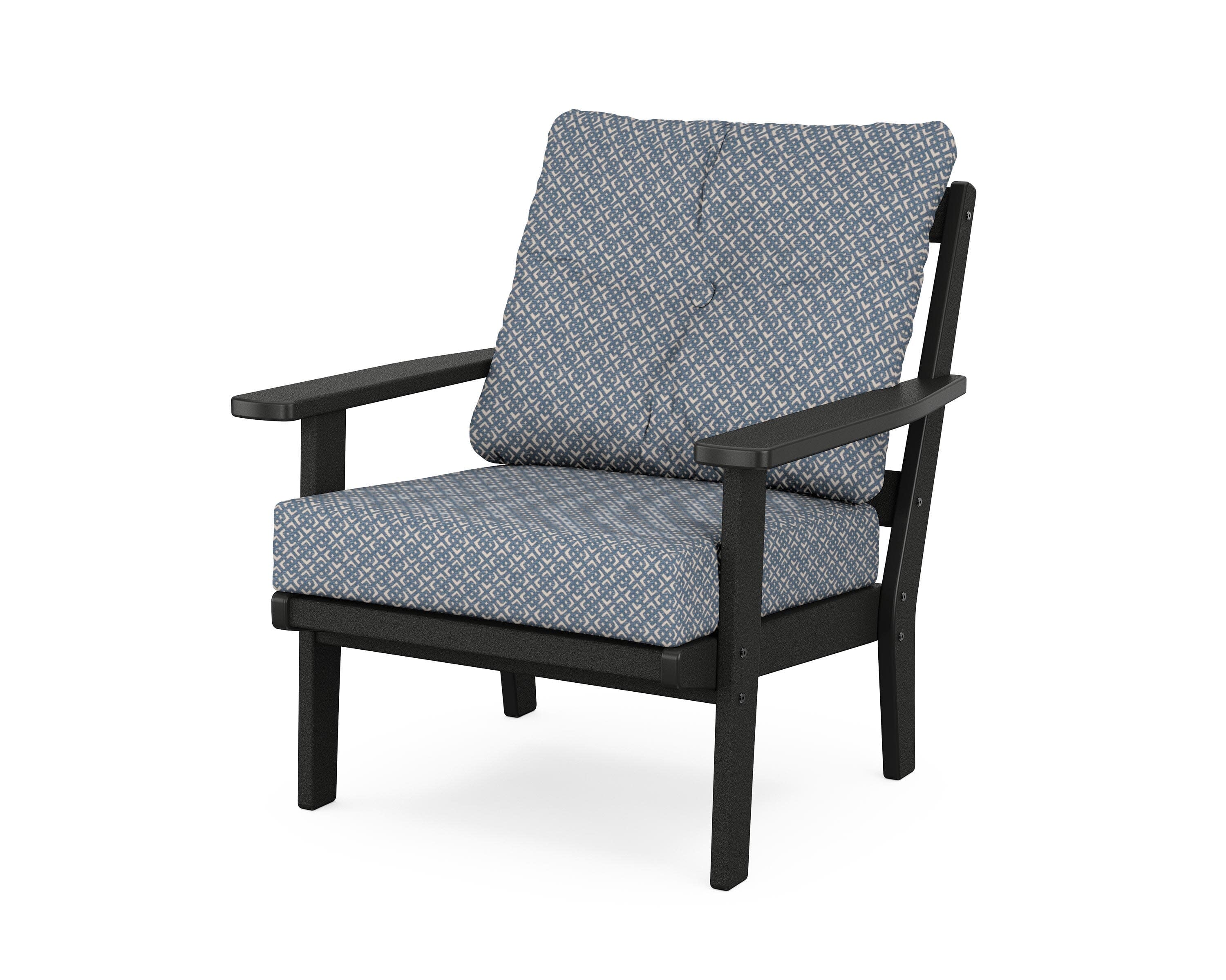 Oxford Deep Seating Chair in Black / Hopscotch