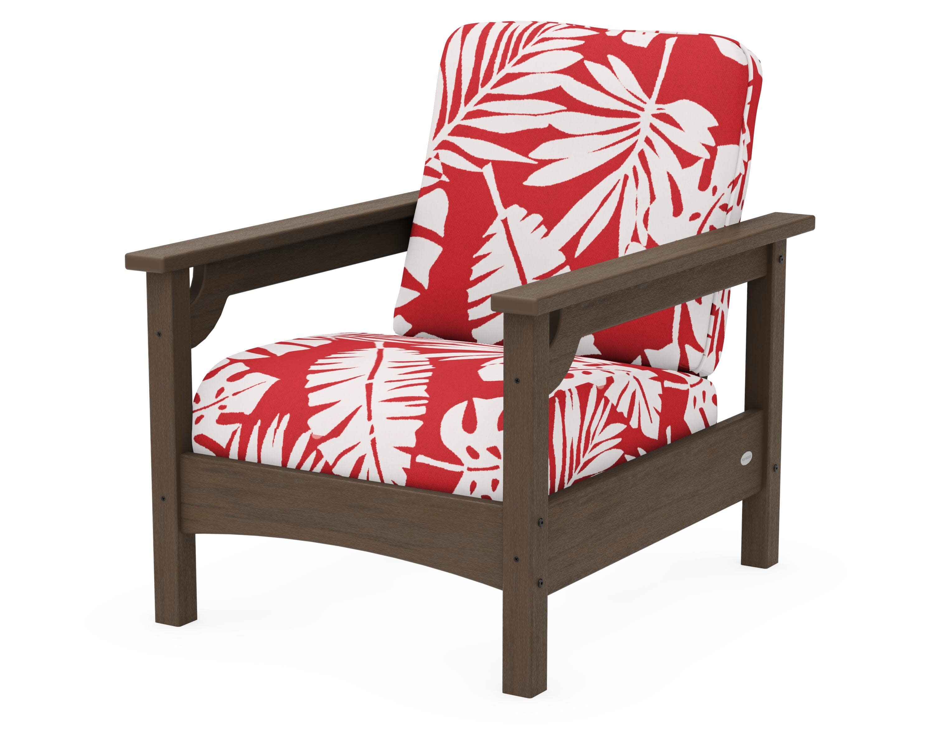 Club Chair in Kona / Leaf Crimson