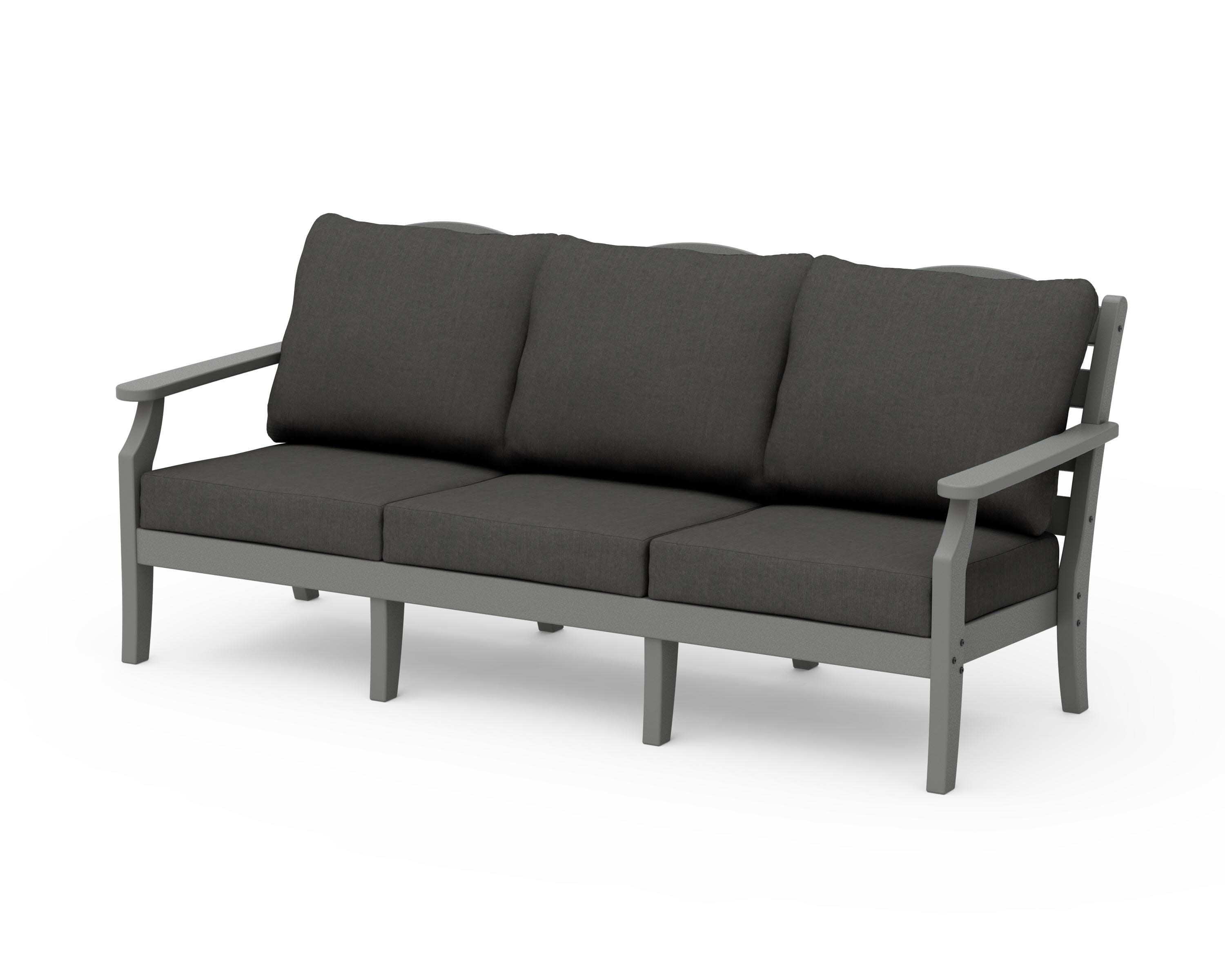 Savannah Deep Seating Sofa in Slate Grey / Spectrum Carbon