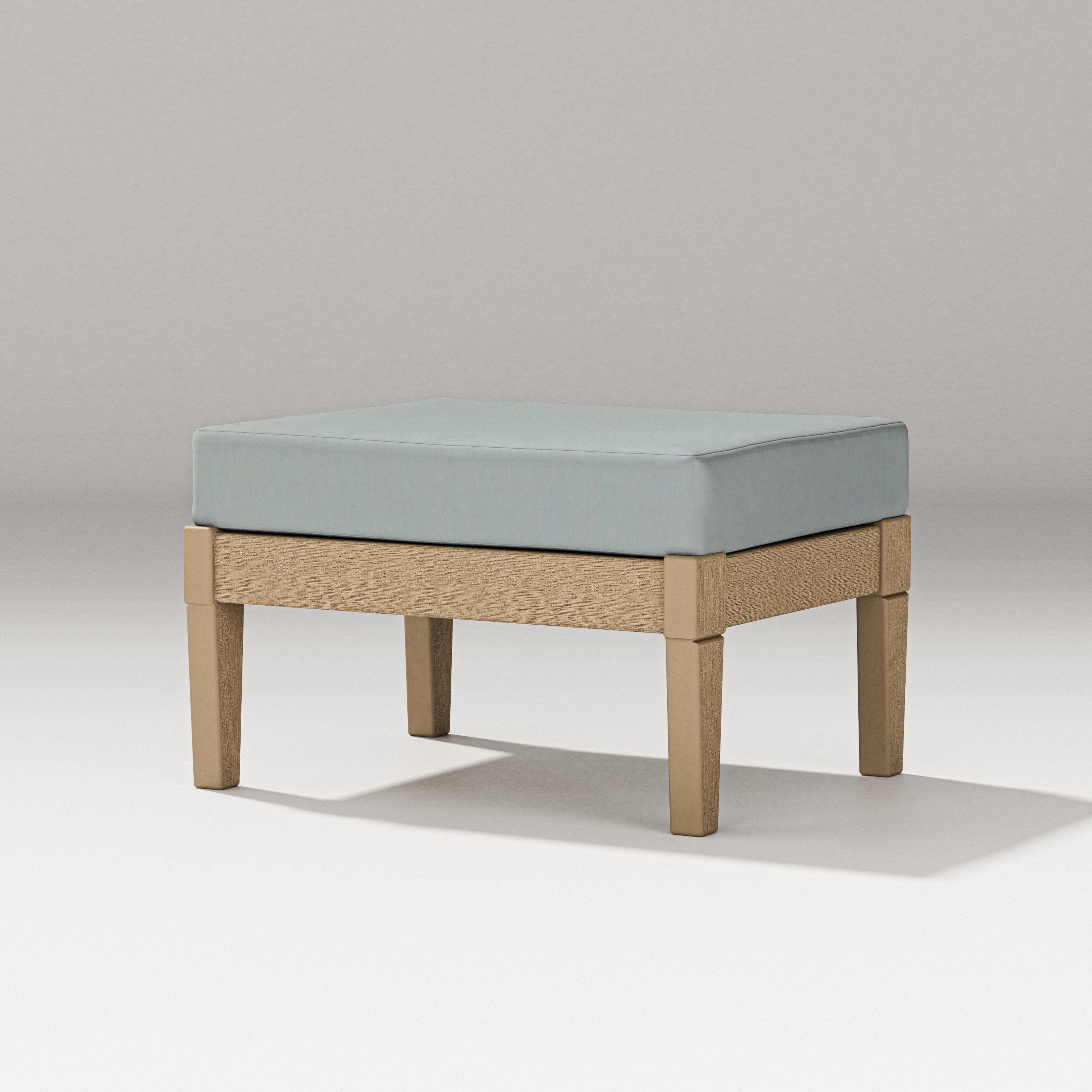 Estate Lounge Ottoman in Vintage Sahara / Spa