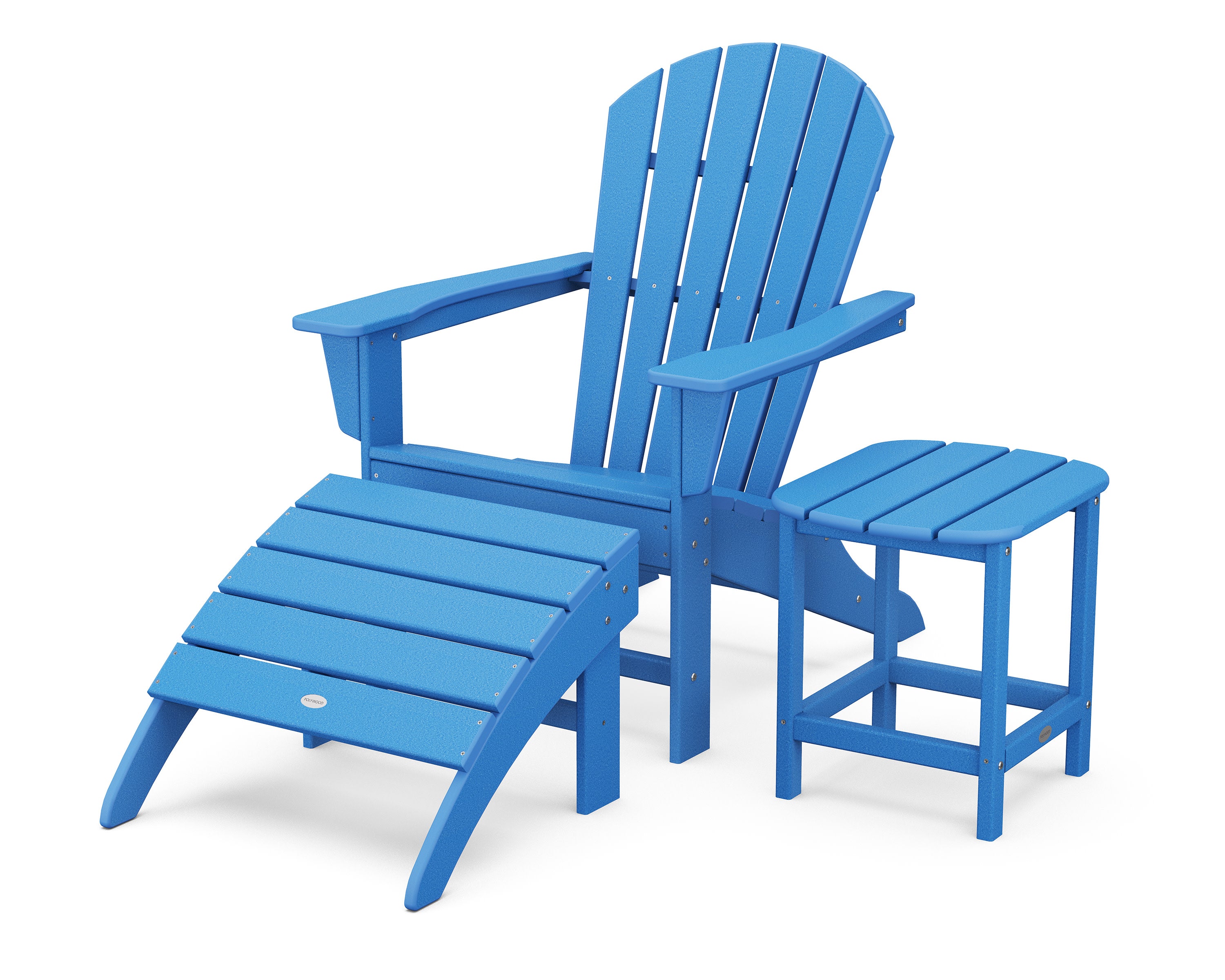 South Beach Adirondack 3-Piece Set in Pacific Blue